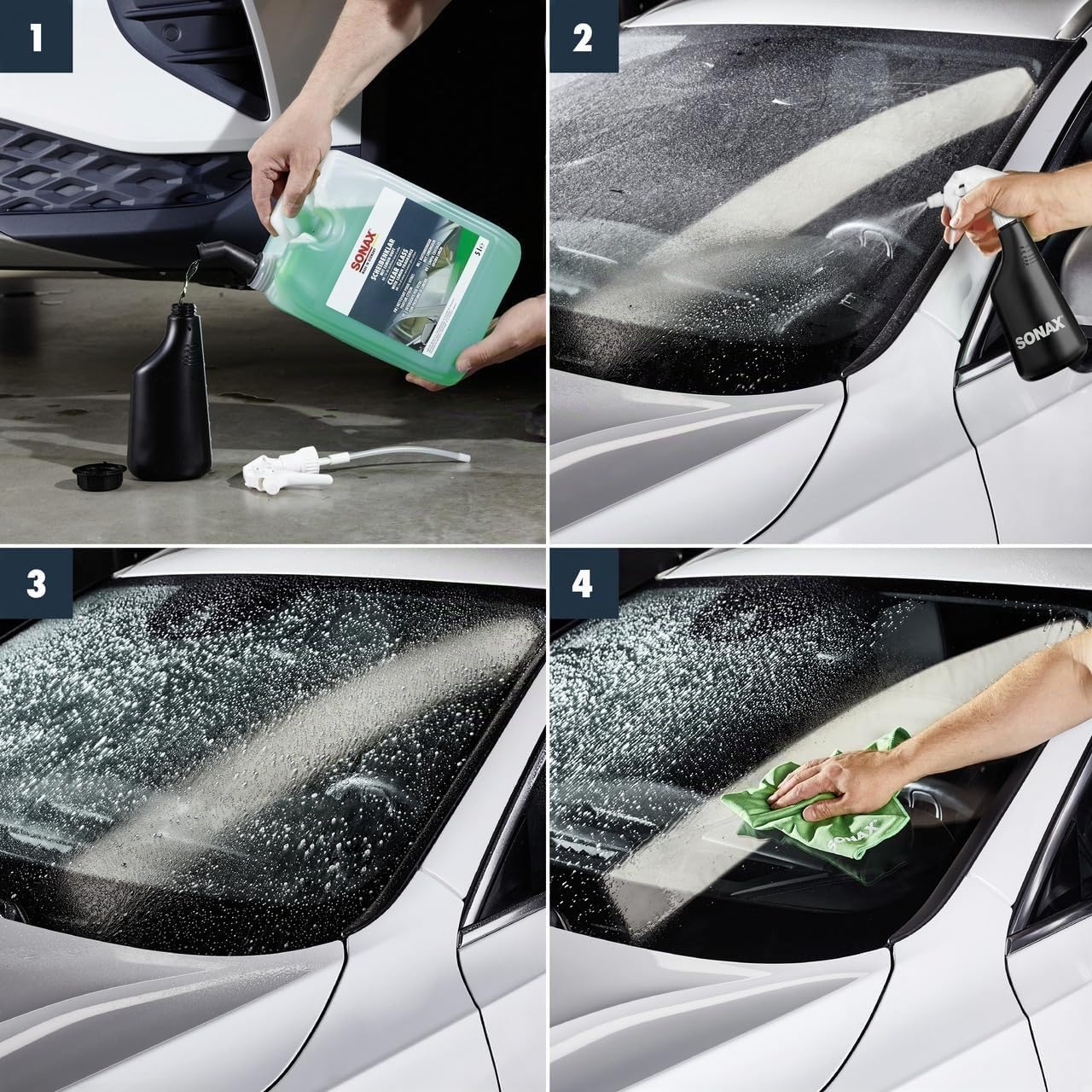 Detalle de SONAX Detergente per vetri al profumo di limone, 5 L – rimuove silicone, olio e insetti