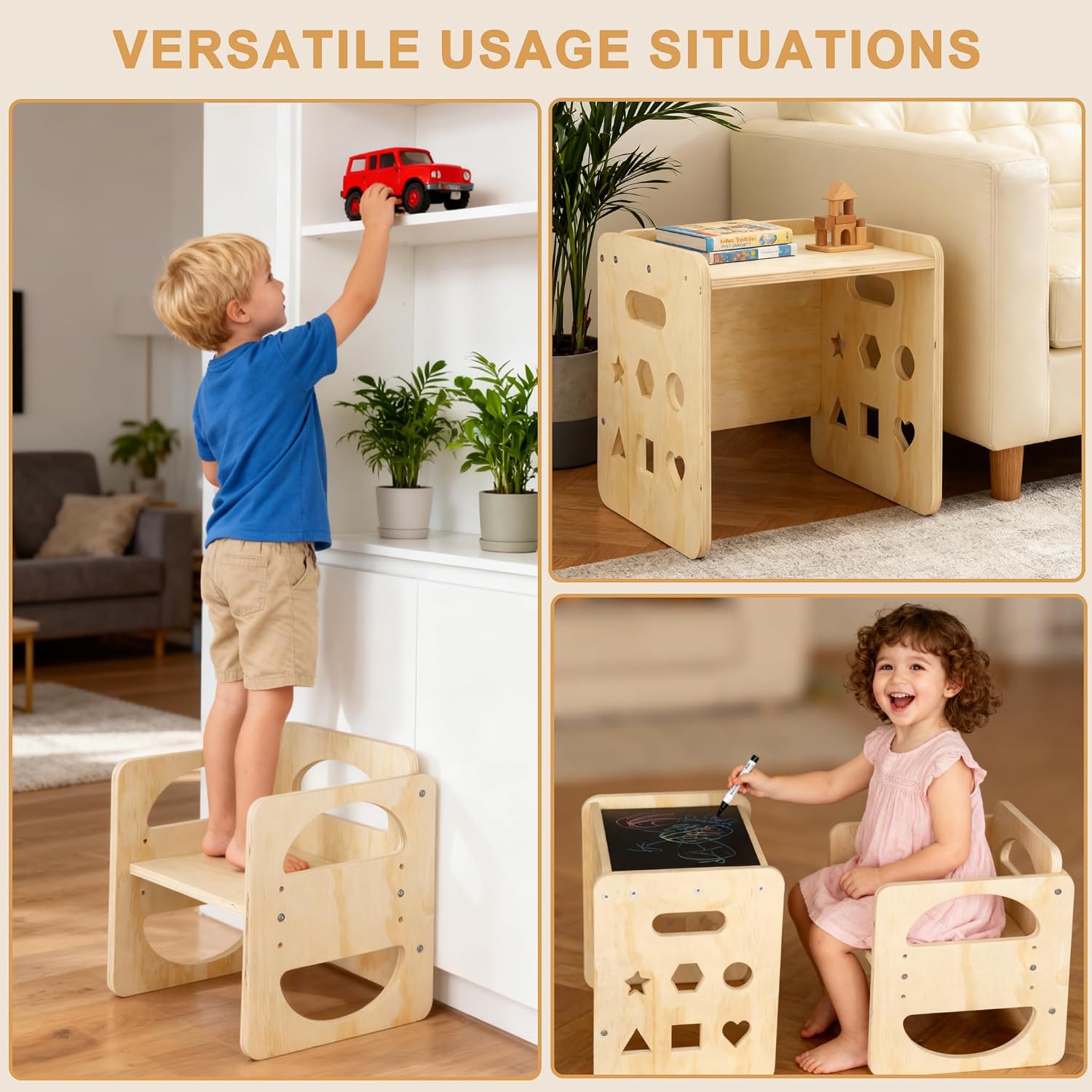 Detalle de Osrioal Kids Table and Chair Sets: Toddler Table and Chair for 1–3 Years, Stable, Easy Assembly