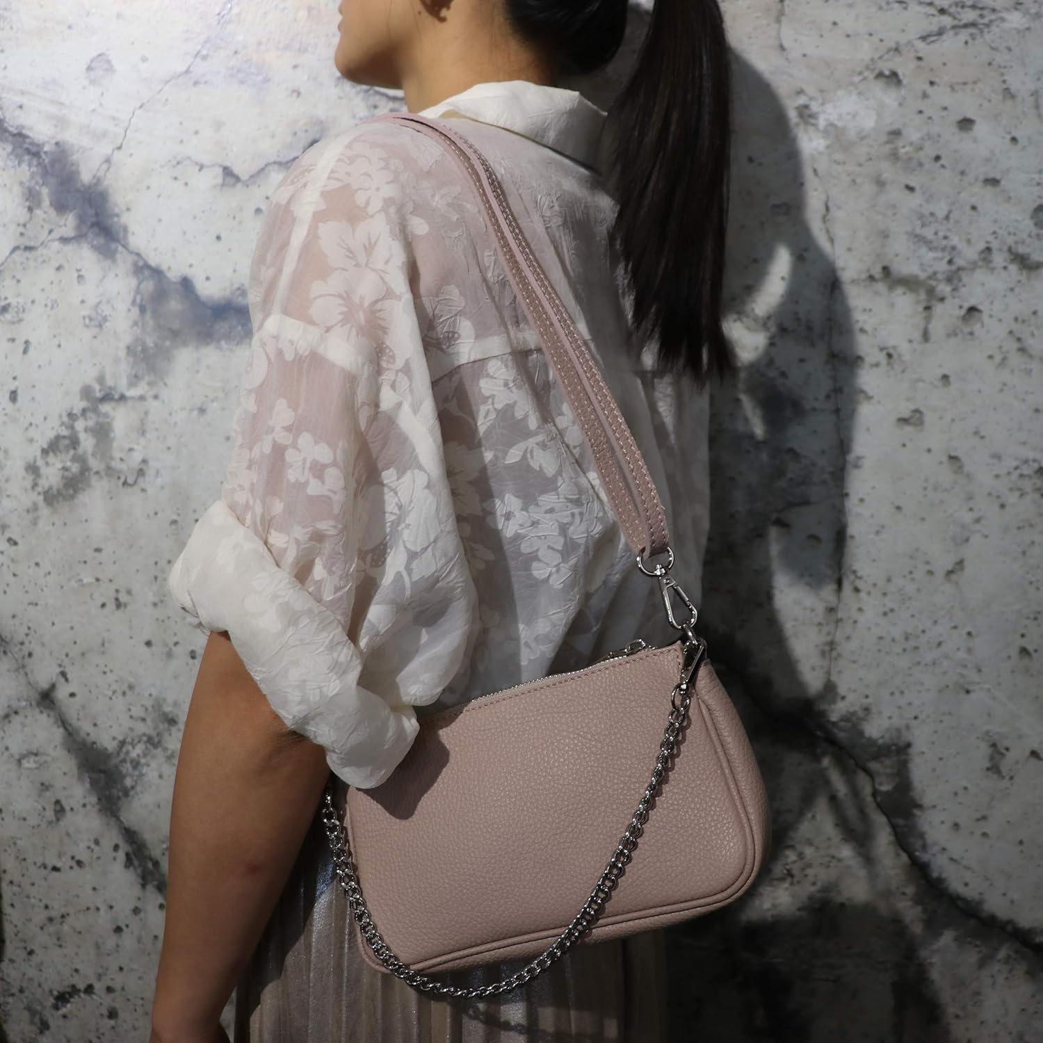 Thumbnail 1 de SH Leder Jennie G323 – Borsa a tracolla in vera pelle 23 x 13 cm, stile semplice e chic