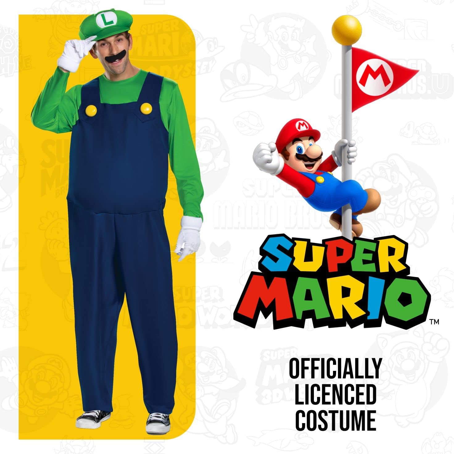 Detalle de Disguise Men's Plus-Size Luigi Costume