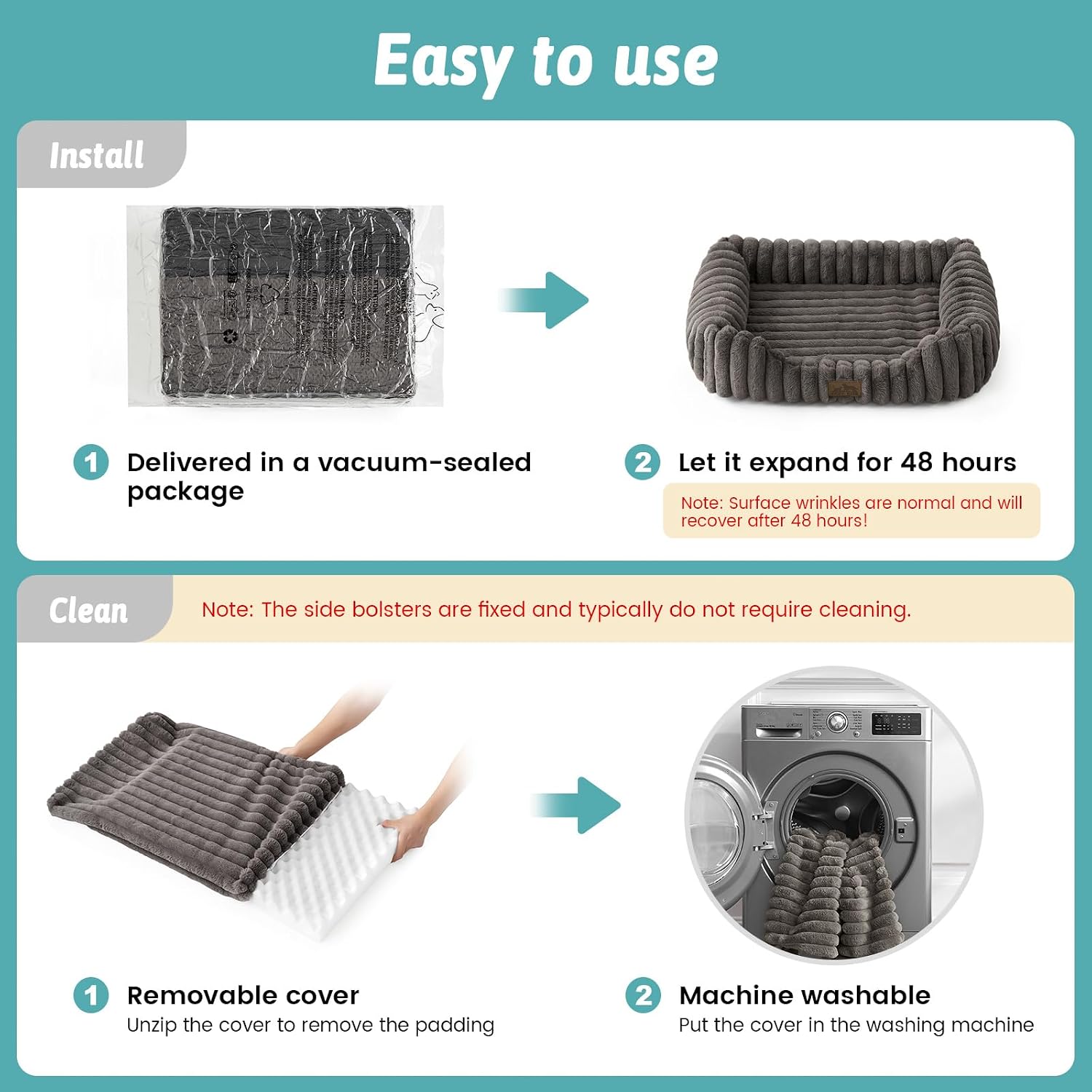 Thumbnail 6 de COZY KISS Orthopedic Medium Dog Bed: Soft, Warm & Supportive for Pets