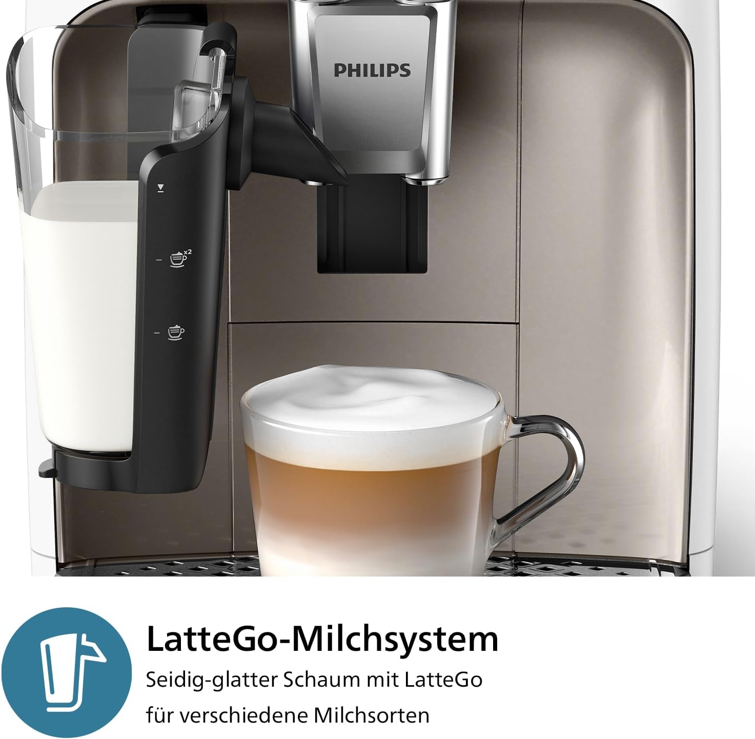 Detalle de Philips 2300 Serie Vollautomatische Espressomaschine EP2333/40 – LatteGo, SilentBrew, Keramikmahlwerk