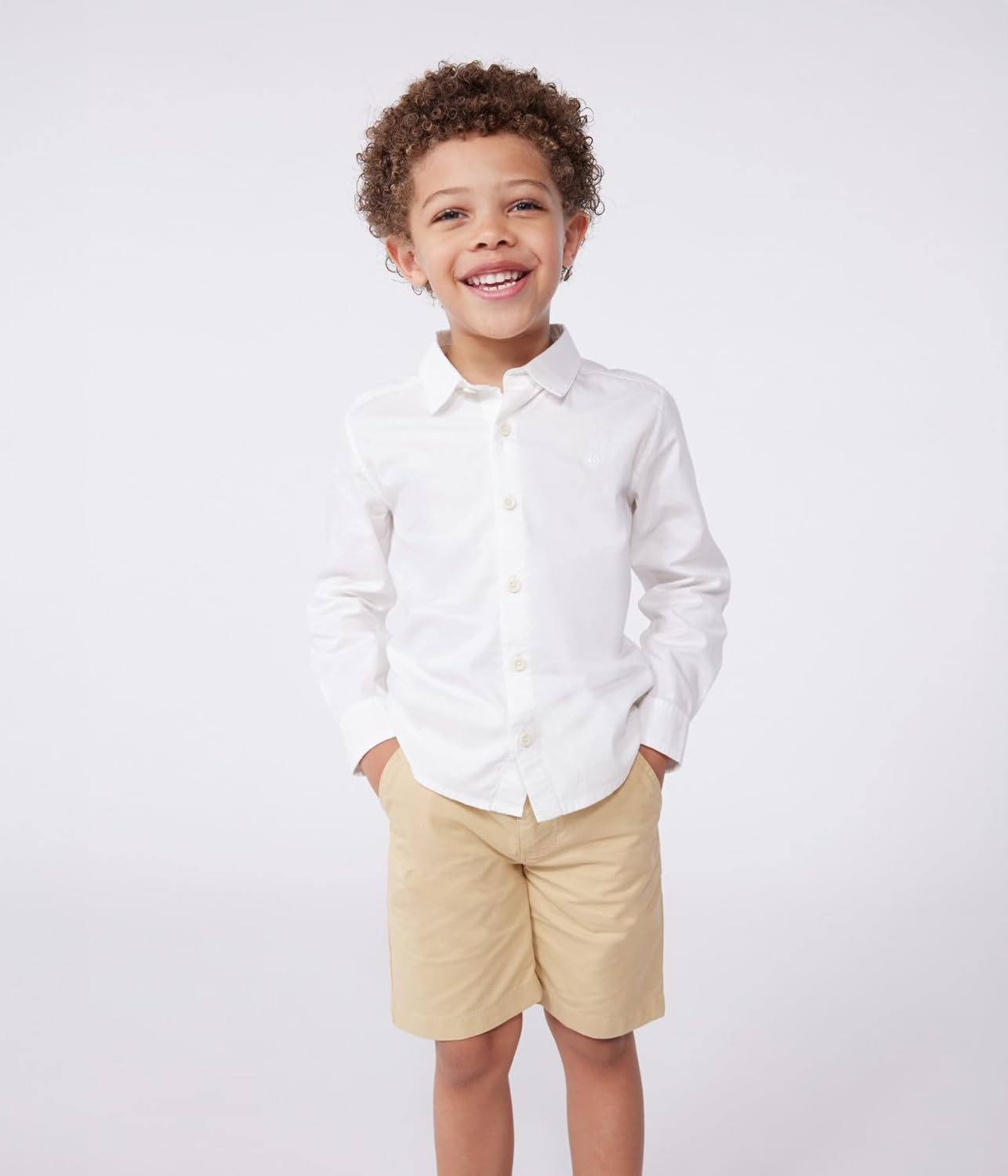 Thumbnail 3 de Petit Bateau Jungen Langarm-Shirt – klassisch geschnittenes Hemd mit Knopfverschluss
