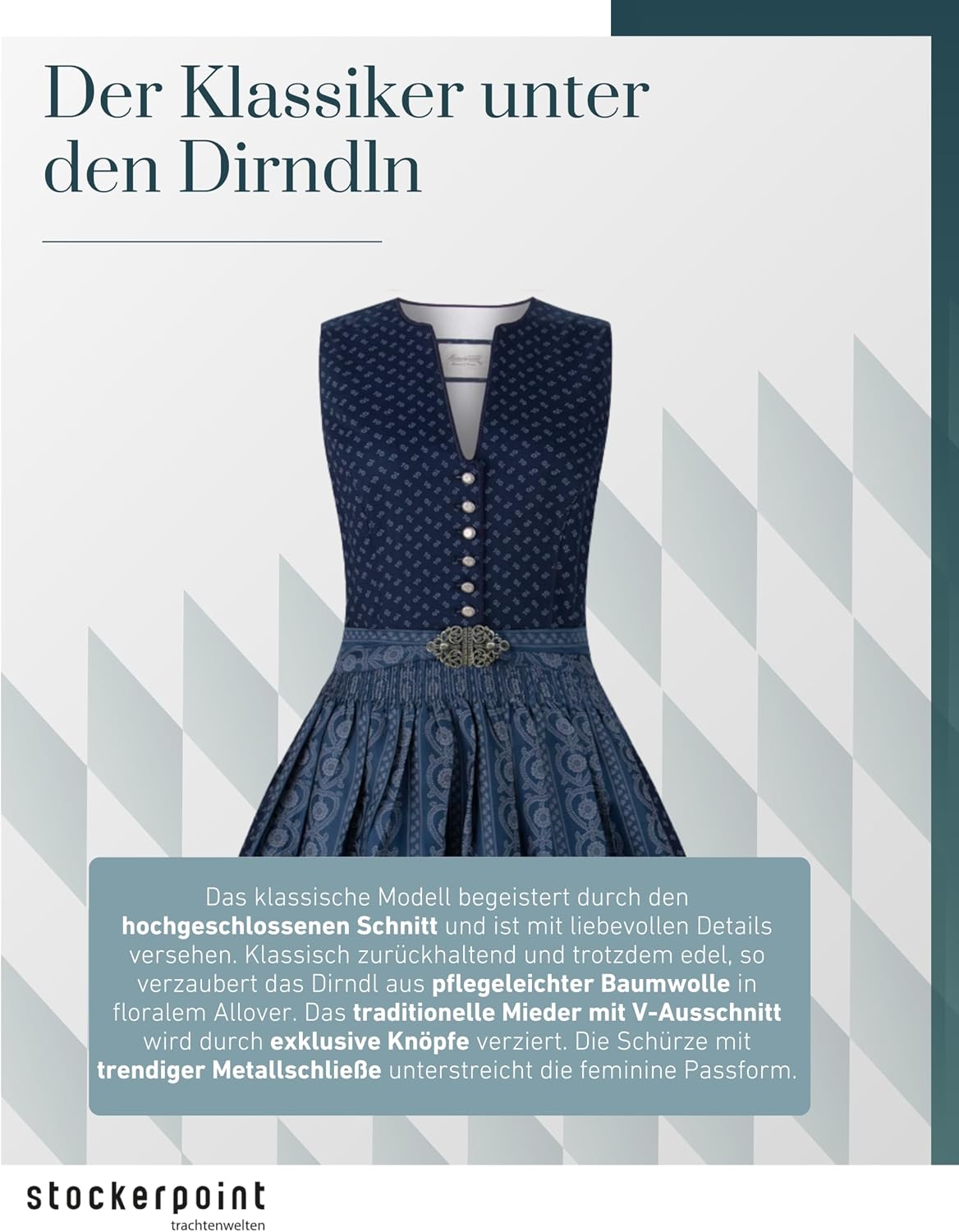Thumbnail 5 de Stockerpoint Dirndl Ellie mit Schürze, Baumwolle