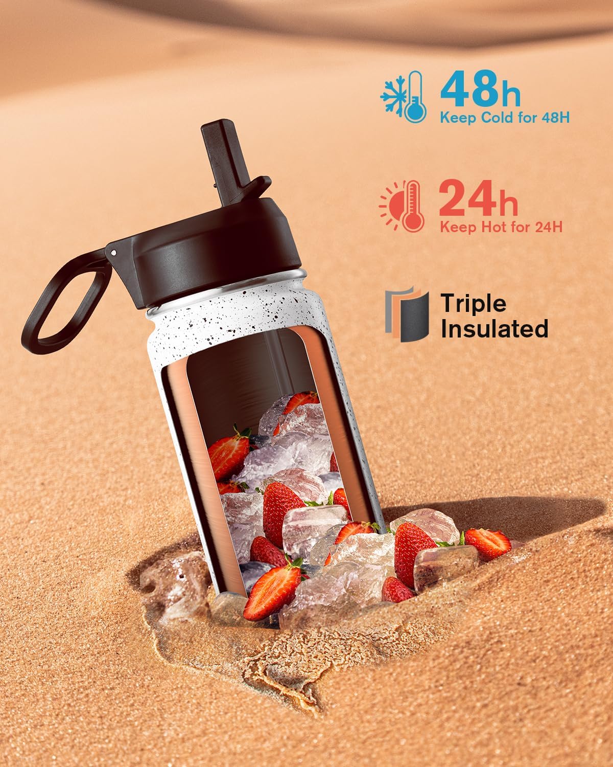 Detalle 2 de Coolflask Galaxy 64 oz Insulated Water Bottle
