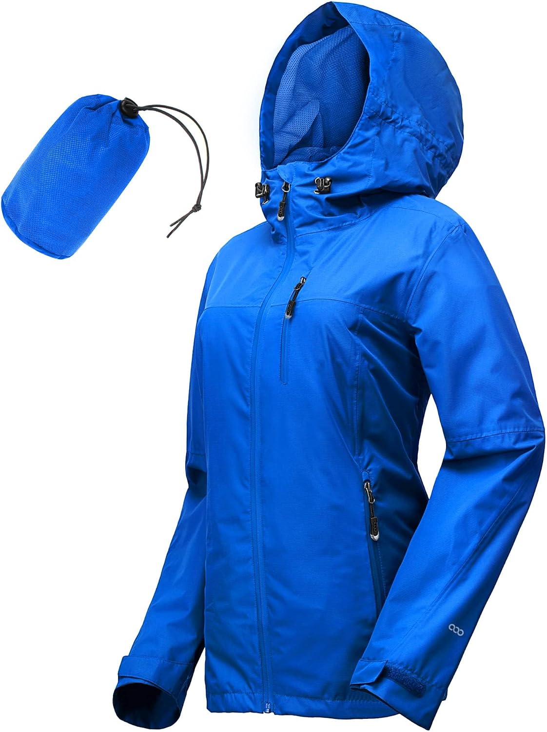Detalle de 33,000ft Damen Regenjacke wasserdicht & atmungsaktiv – leichte Outdoorjacke mit Kapuze