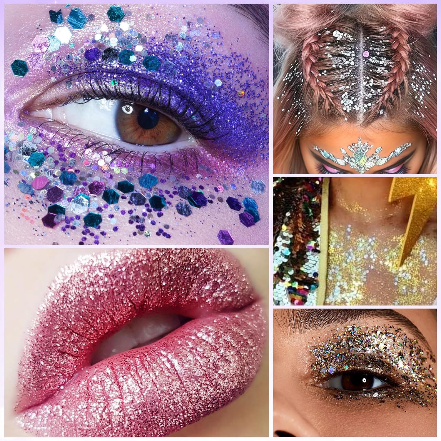 Thumbnail 3 de Glitzer Gesicht Body Glitter Gel 50 ml – Mermaid Glam für Festival, Karneval und Partys