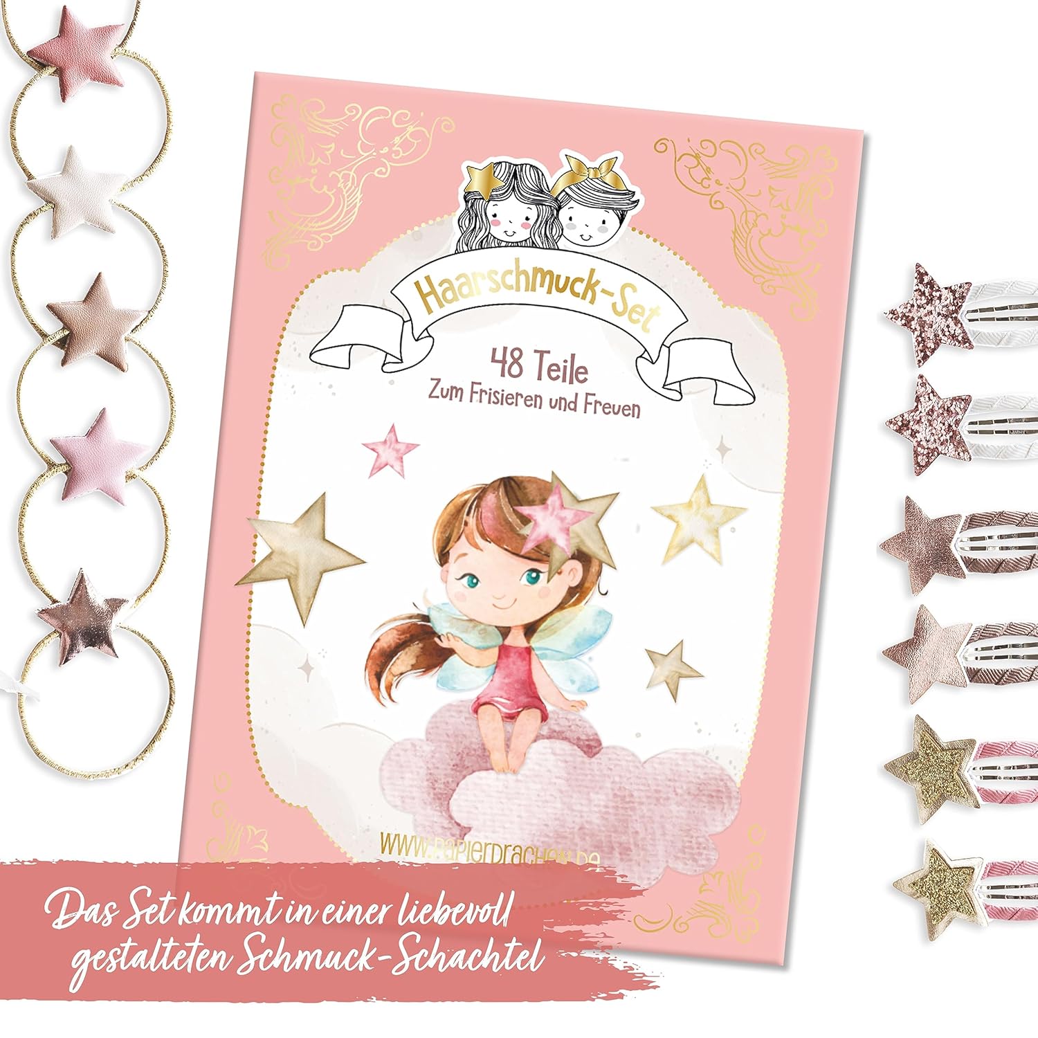 Thumbnail 1 de Papierdrachen Haarspangen Set 48er