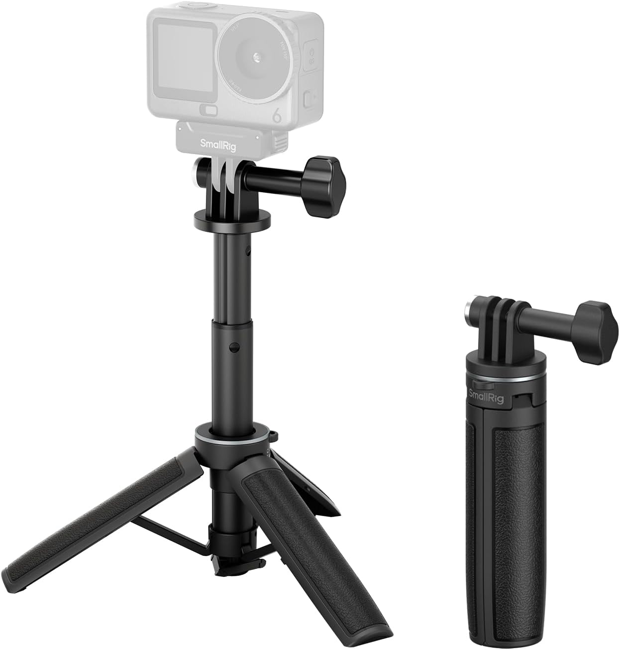 Detalle de SMALLRIG 6148 selfie-stickstatief voor actioncamera's, uitschuifbaar tot 12 inch