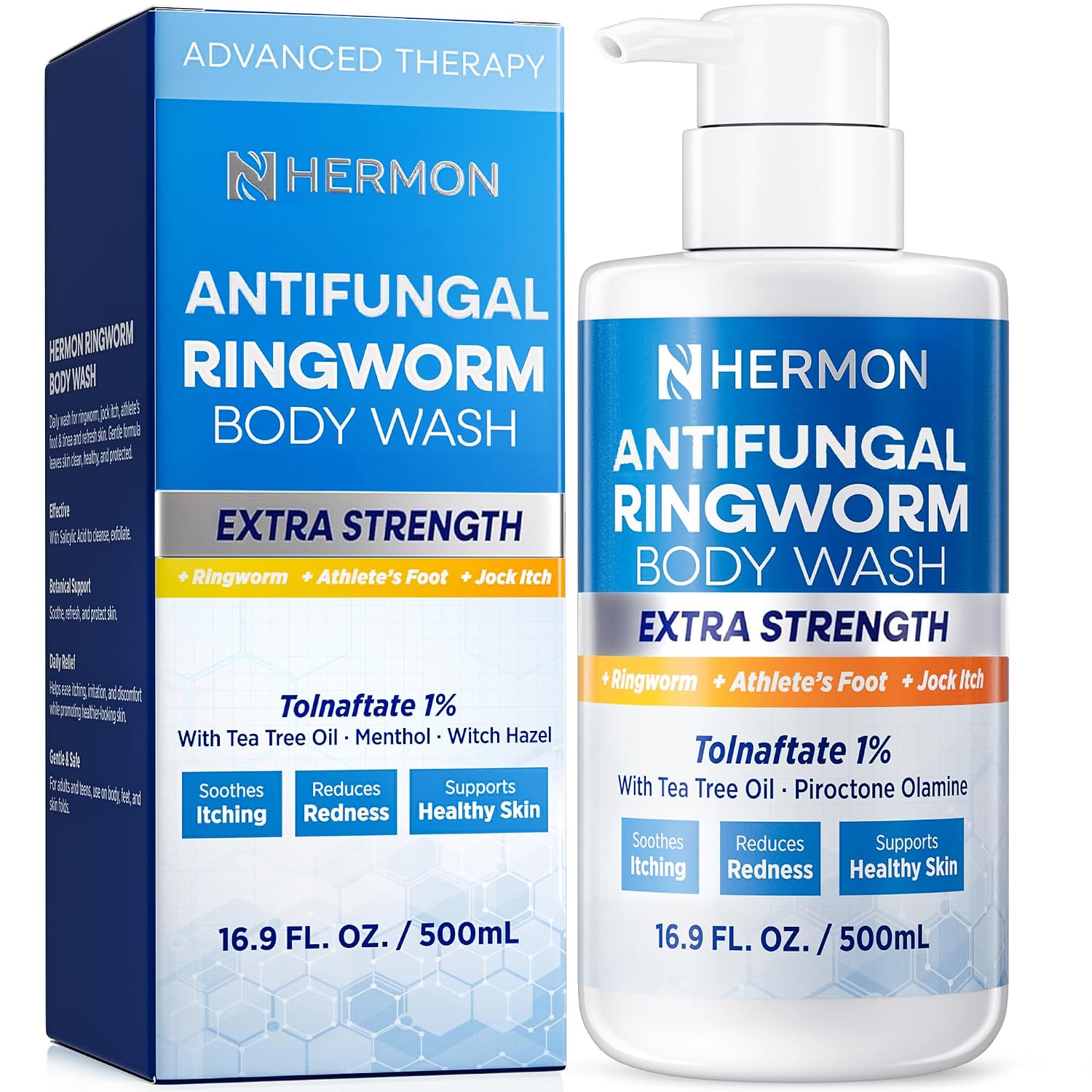 Detalle de Antifungal Ringworm Treatment Body Wash with Tolnaftate 1% and Tea Tree Oil – 500ml