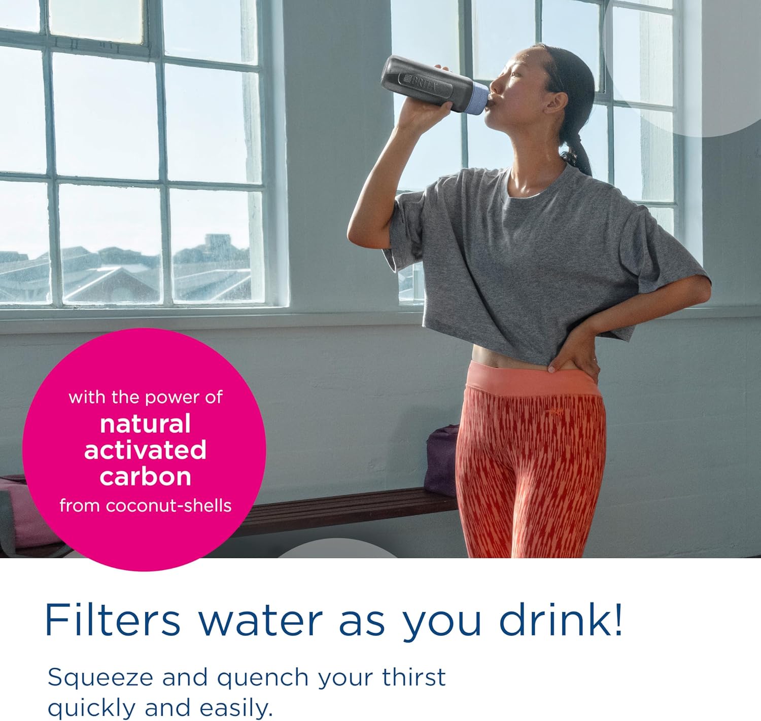 Thumbnail 1 de BRITA Active 600ml Sports Bottle with MicroDisc