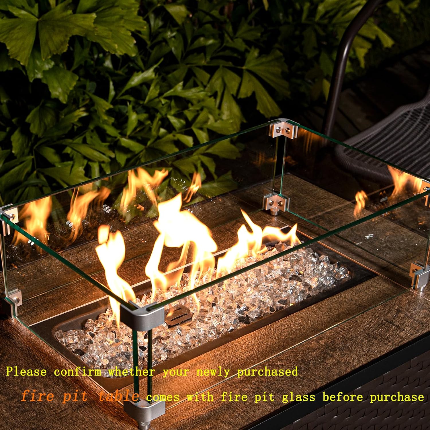 Detalle de GASPRO Fire Glass, 20 lb Bahama Blend, 1/2-Inch Reflective Glass