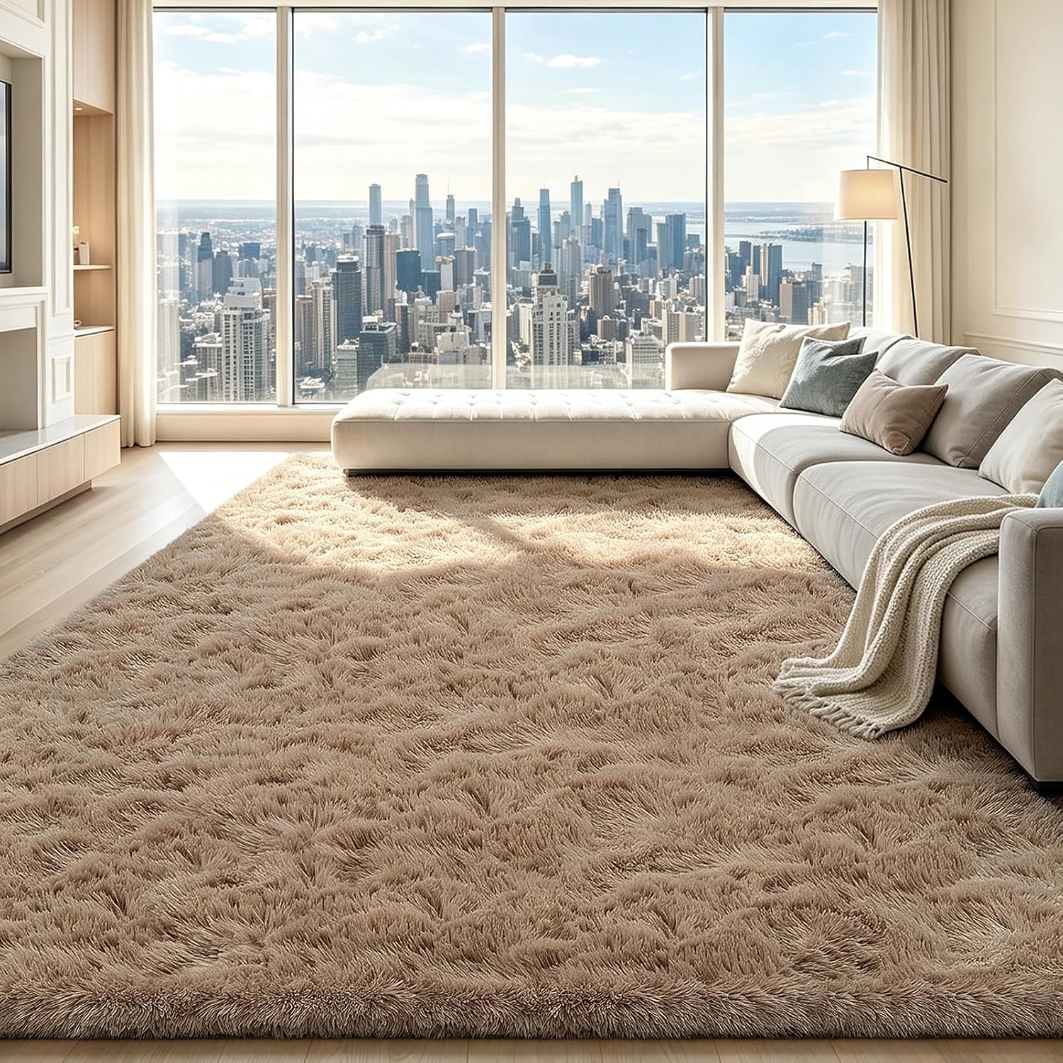 Detalle de yongyangjuxin Fluffy Rug Shaggy Area Rug 8x10