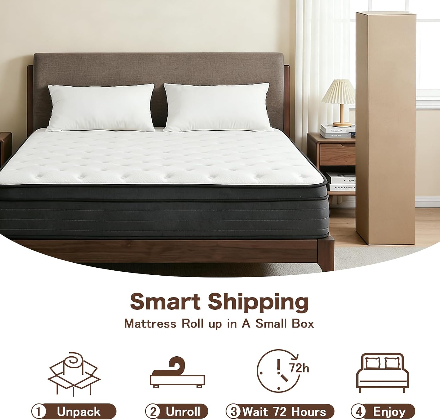 Thumbnail 6 de Vantto V1-12F Full Hybrid Mattress, 12-Inch, Pocket Springs and Memory Foam