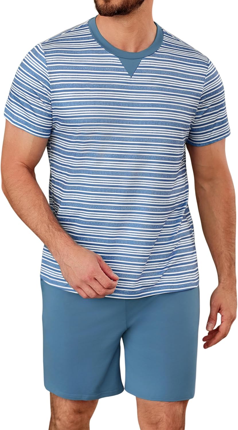 Thumbnail 6 de Leversic Pyjama Homme Été – Ensemble coton 2 pièces, confort léger
