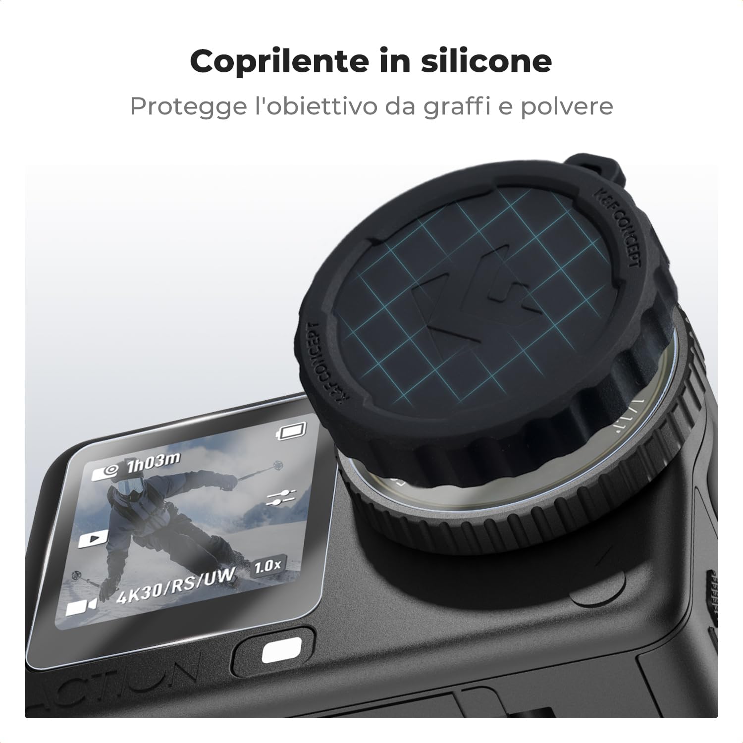 Thumbnail 5 de K&F CONCEPT Proteggi schermo in vetro temperato per DJI Osmo Action 6 – confezione da 2