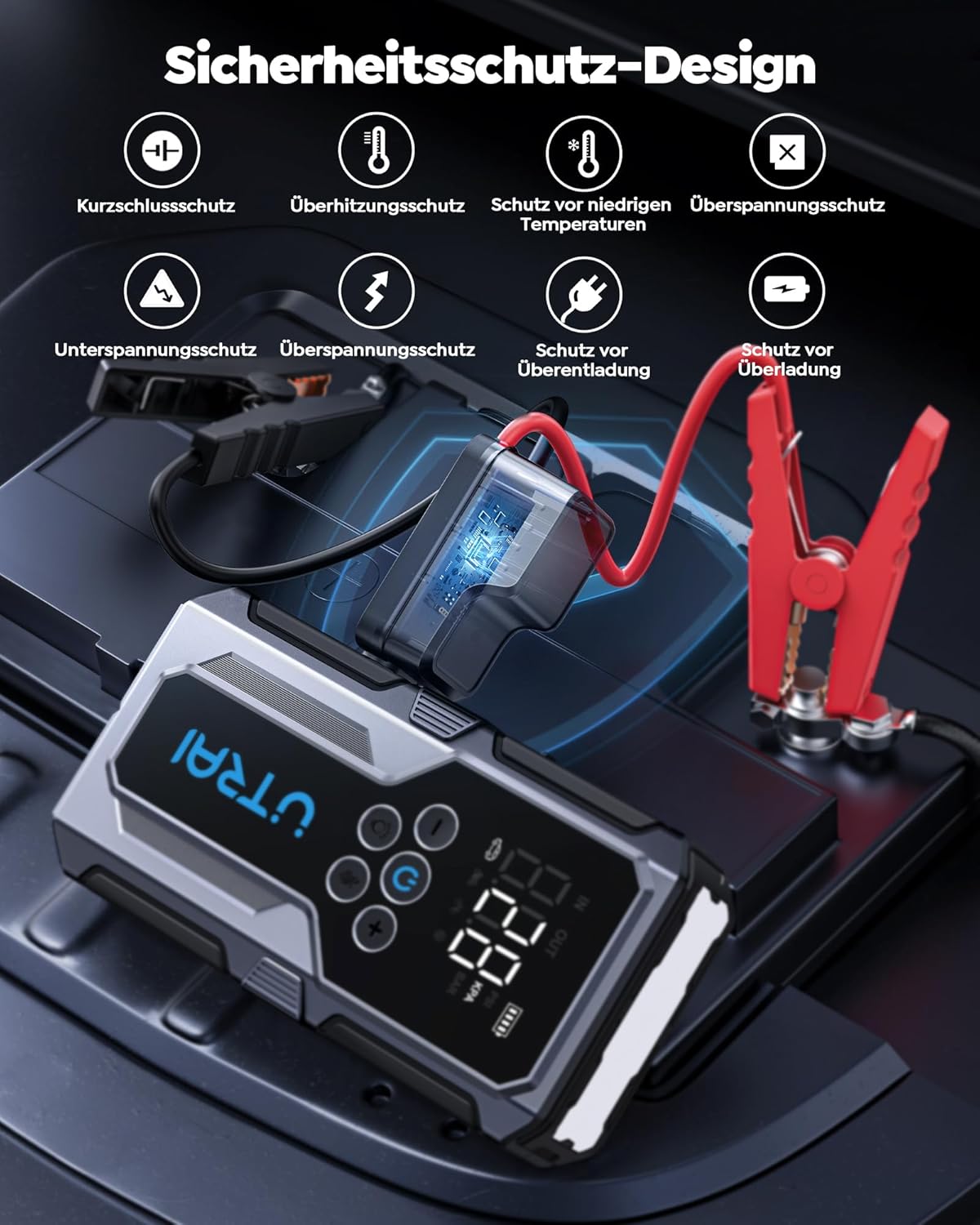 Thumbnail 6 de UTRAI Starthilfe Powerbank 4500A, 15000 mAh – Booster, Kompressor & Notfalllampe