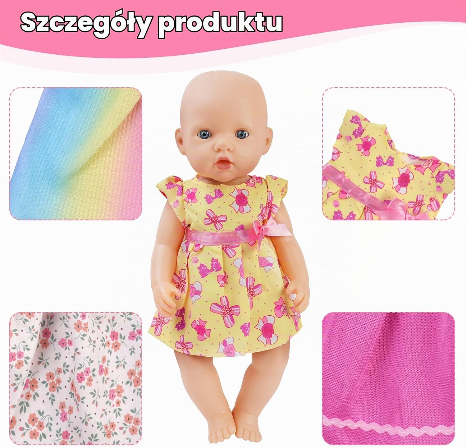 Thumbnail 2 de Aolso EUV8-4PC-WXK-FBA ubranka dla lalek 35–43 cm, 4 sztuki