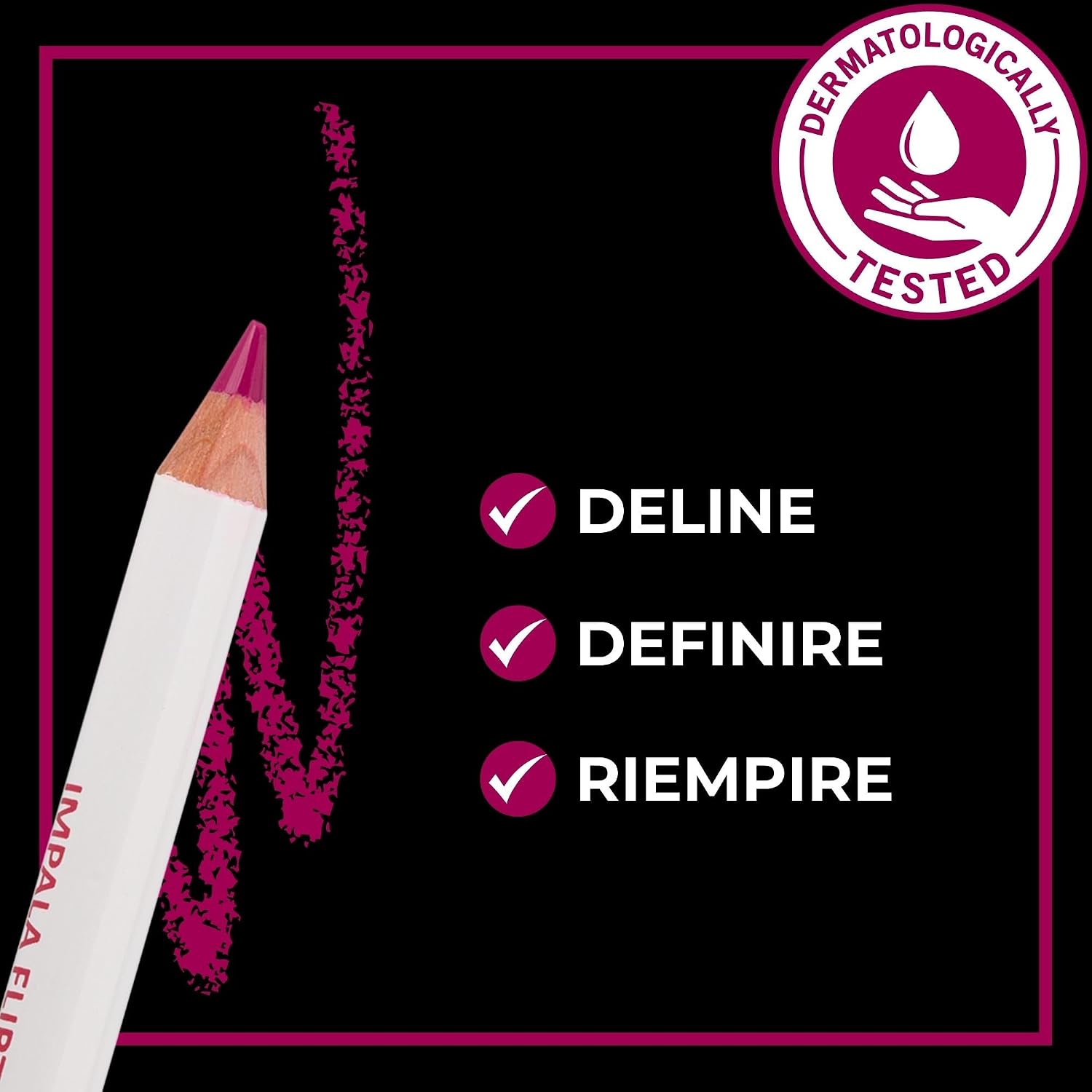 Thumbnail 3 de Matita labbra Impala cremosa waterproof a lunga tenuta 110 Haute Couture Fucsia