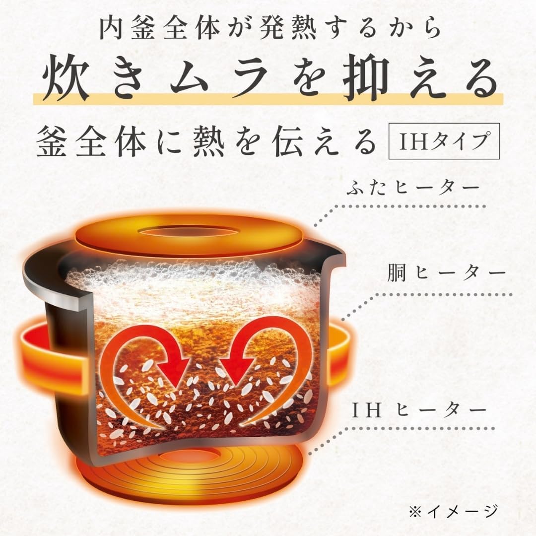 Detalle de 象印マホービン NW-VE10-BA 炊飯器 5.5合 IH式・日本製・30時間保温 ブラック
