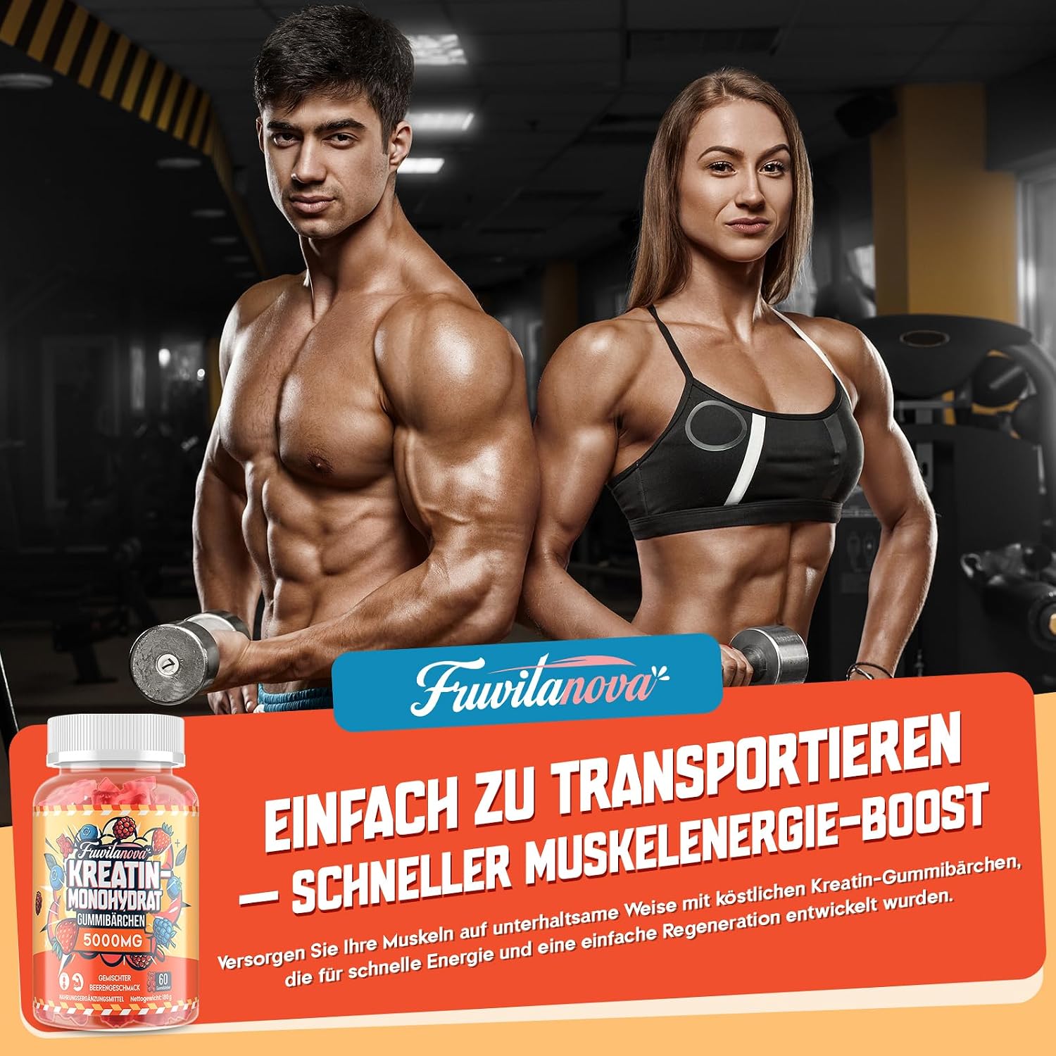 Thumbnail 4 de Fruvitanova Kreatin Gummibärchen 🍬