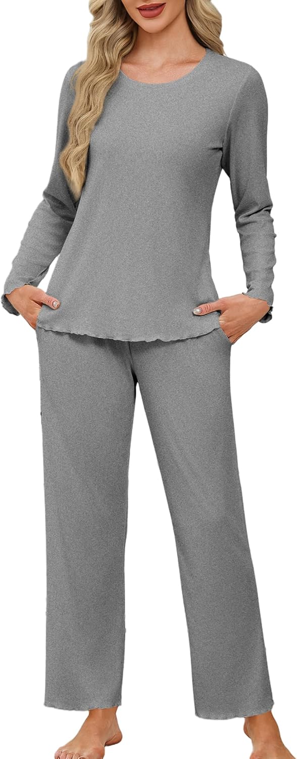 Detalle de Ensemble pyjama Ekouaer 2 pièces, volants