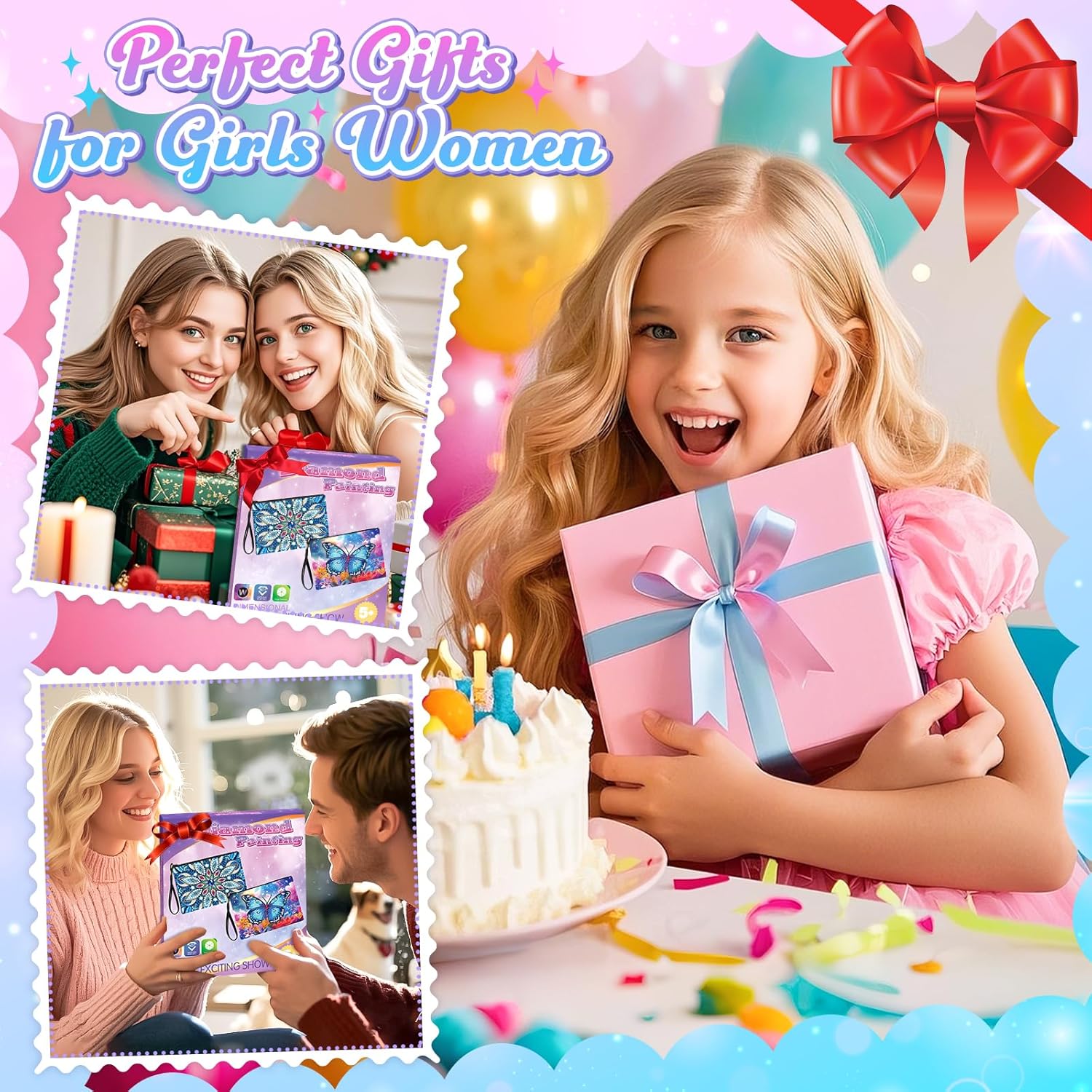 Detalle 2 de Flnlano Diamond Art Handbags Kit for Kids (Ages 6-15) – Creative Craft Gift for Girls 8-12