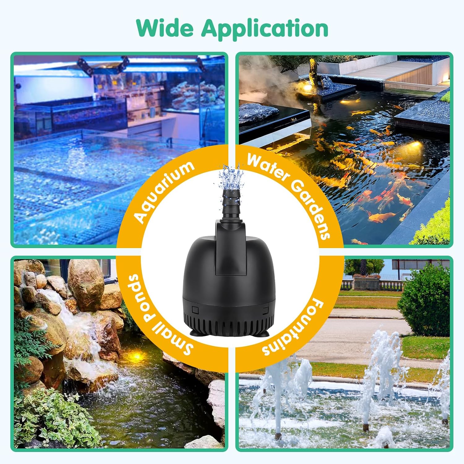 Thumbnail 1 de hygger Aquarium Wasserpumpe 2500 L/H 45W