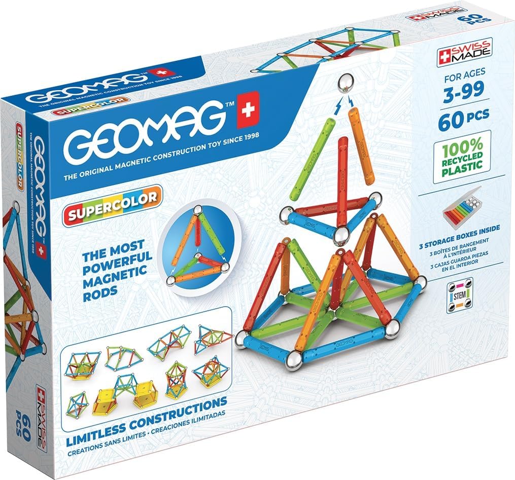 Geomag Supercolor, 60 pièces STEM