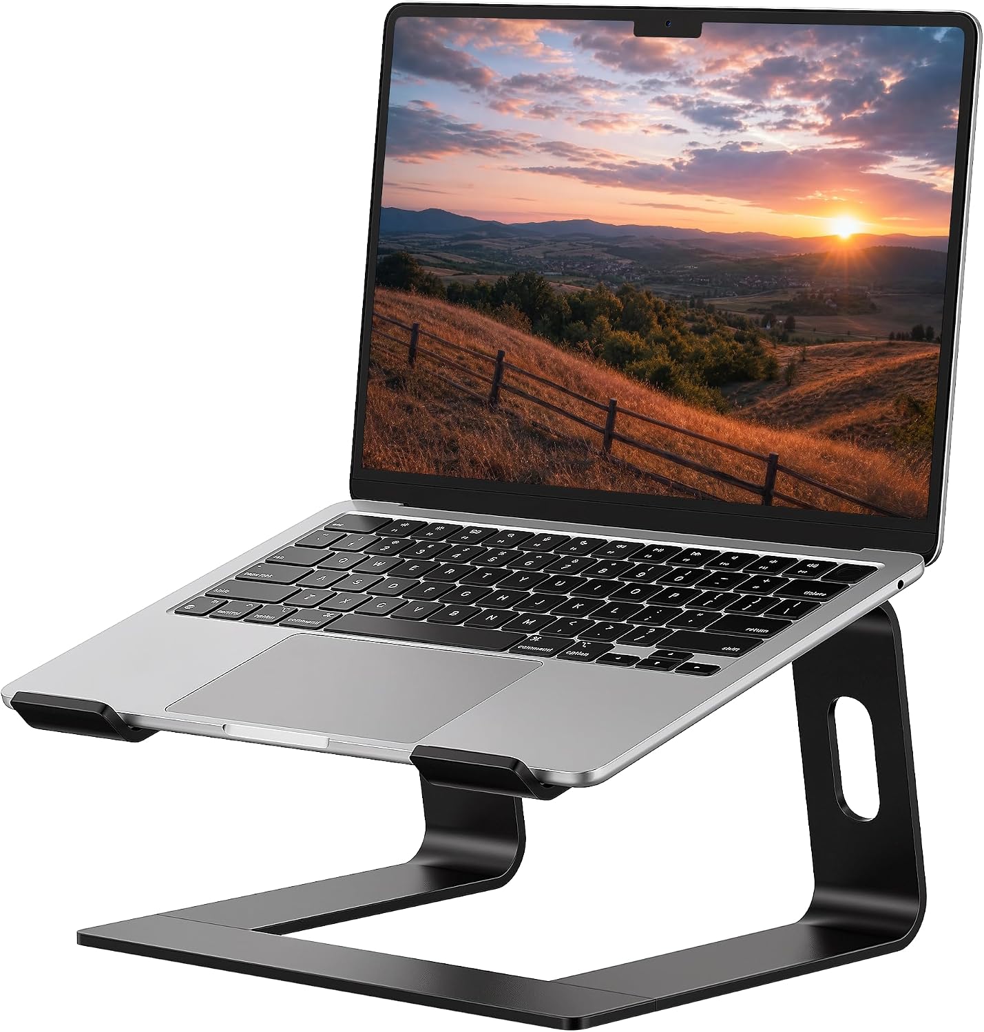 Detalle de SOUNDANCE LS1 Aluminium Laptop Stand, Black, for 10–15.6-inch Laptops