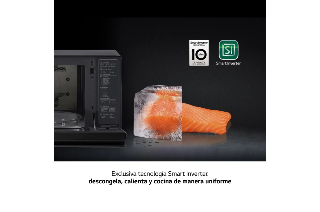 Detalle de LG MJ3965BPS Horno microondas 4 en 1, 39 L