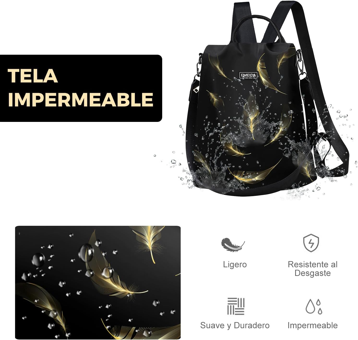 Thumbnail 4 de Fmeida Mochila Antirrobo Mujer 32x15x33 cm