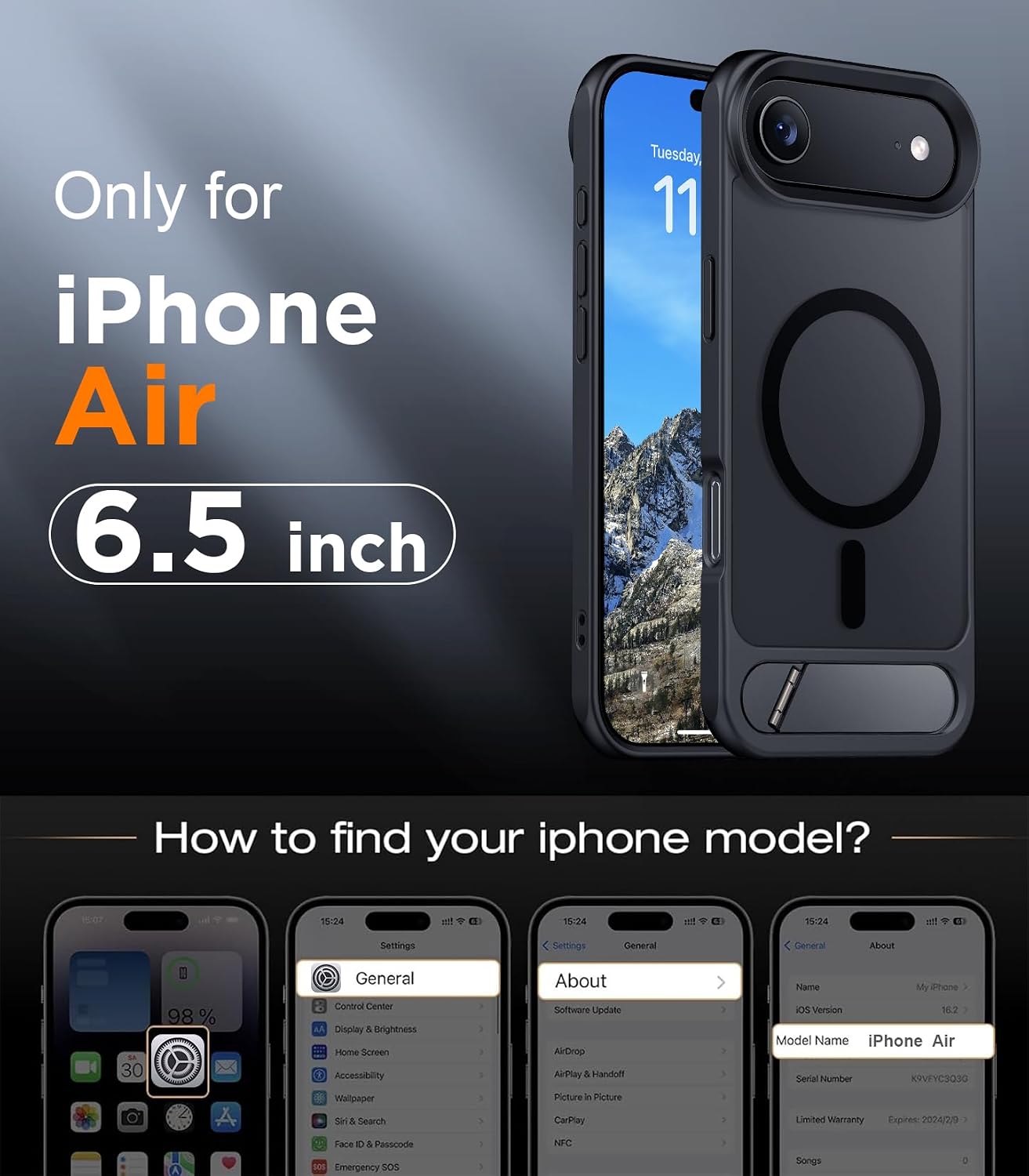Detalle 2 de Temdan iPhone 17 Air Slim Case 6.5"