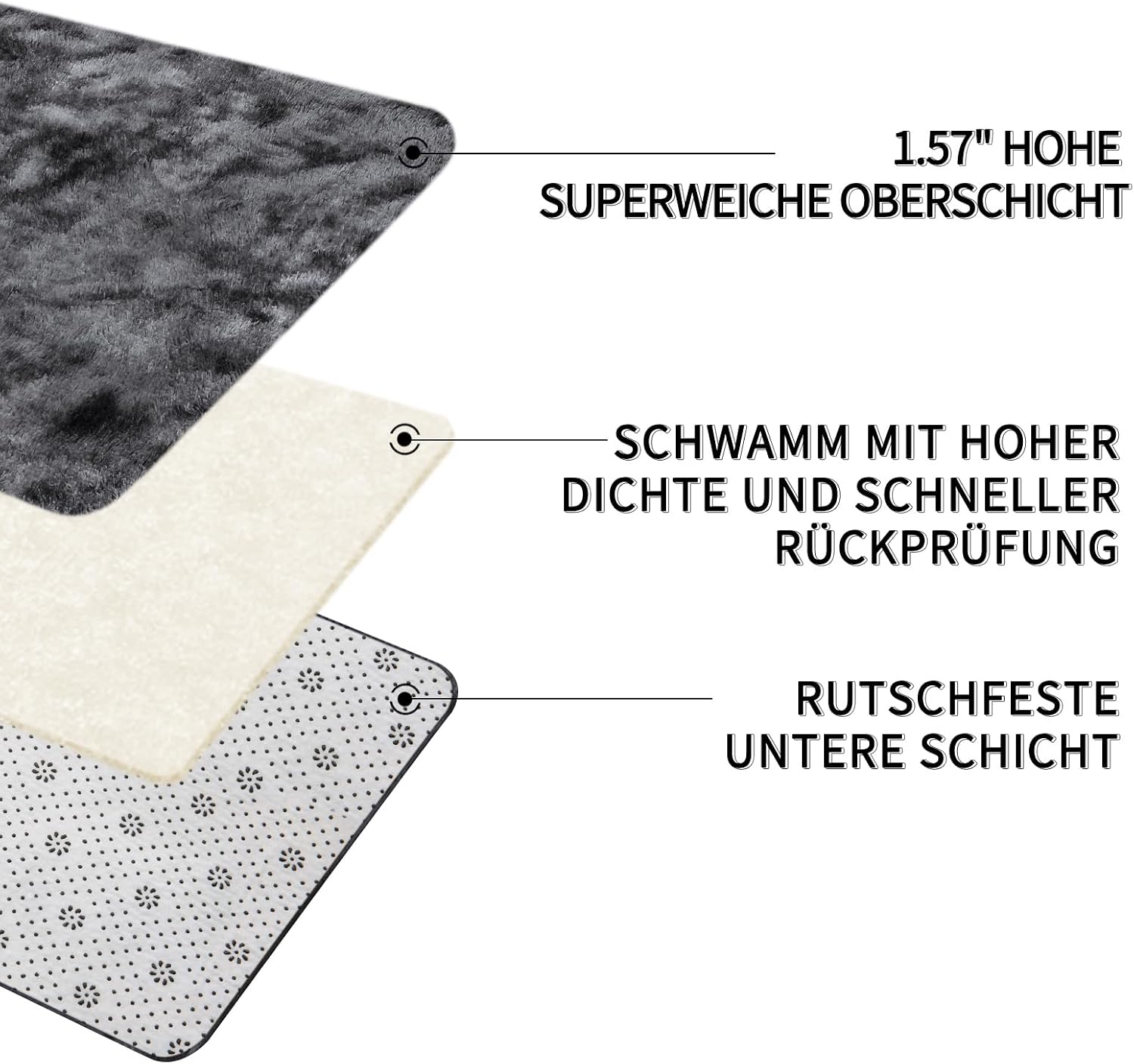 Thumbnail 5 de Sour Lemon Hochflor Teppich 160x230 cm 🏡