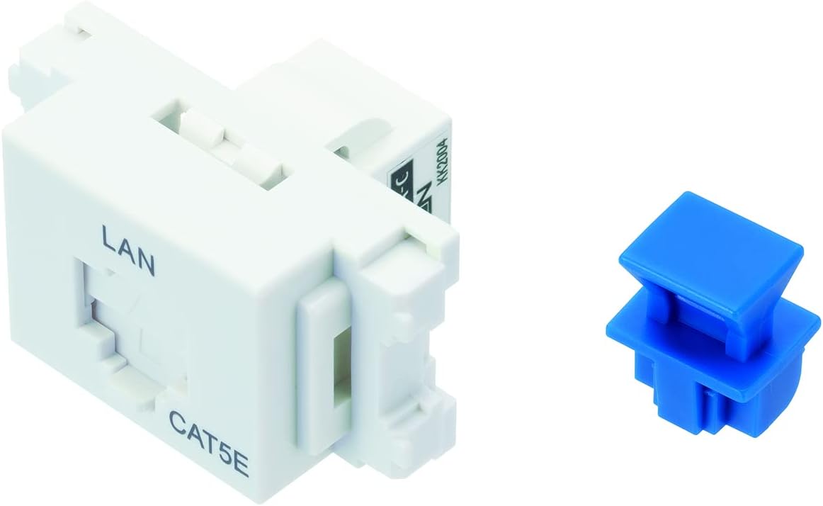 Detalle de SUN LMJ-5EJA-C LANモジュラジャック RJ45対応・シャッター付き・セラミックホワイト