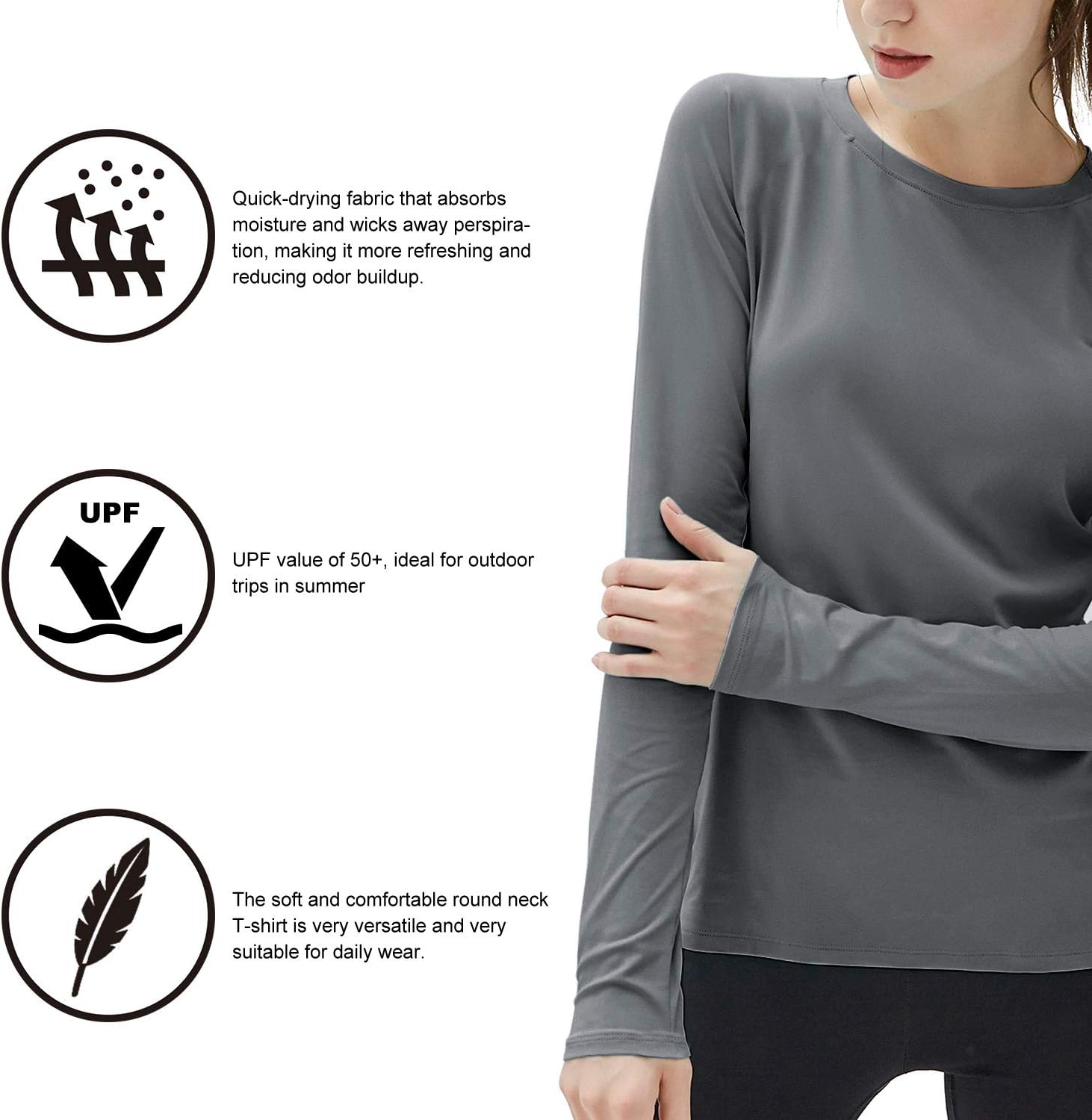 Detalle 2 de isnowood Women's Long-Sleeve Sun Protection Shirt