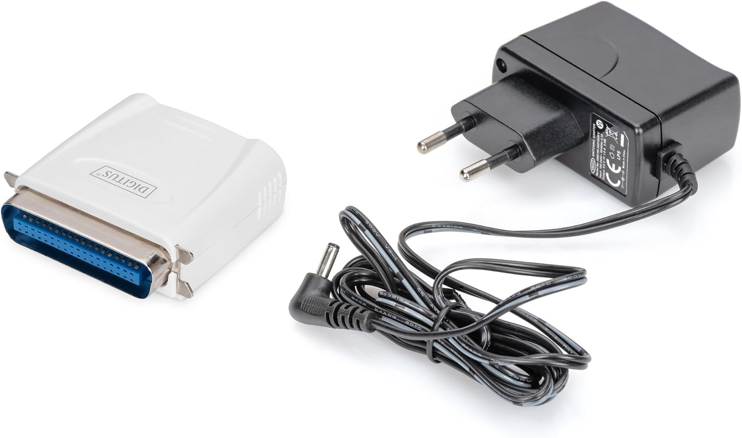 Detalle de DIGITUS DN-13001-1 – przewodowy serwer druku Fast Ethernet z portem równoległym