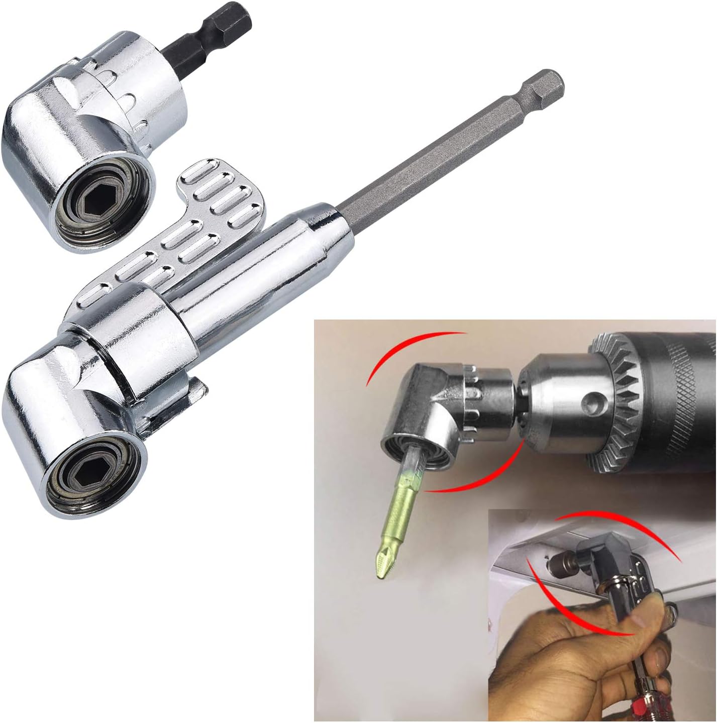 Detalle de JIZZU 1/4" Adaptateur 105° pour perceuse đ
