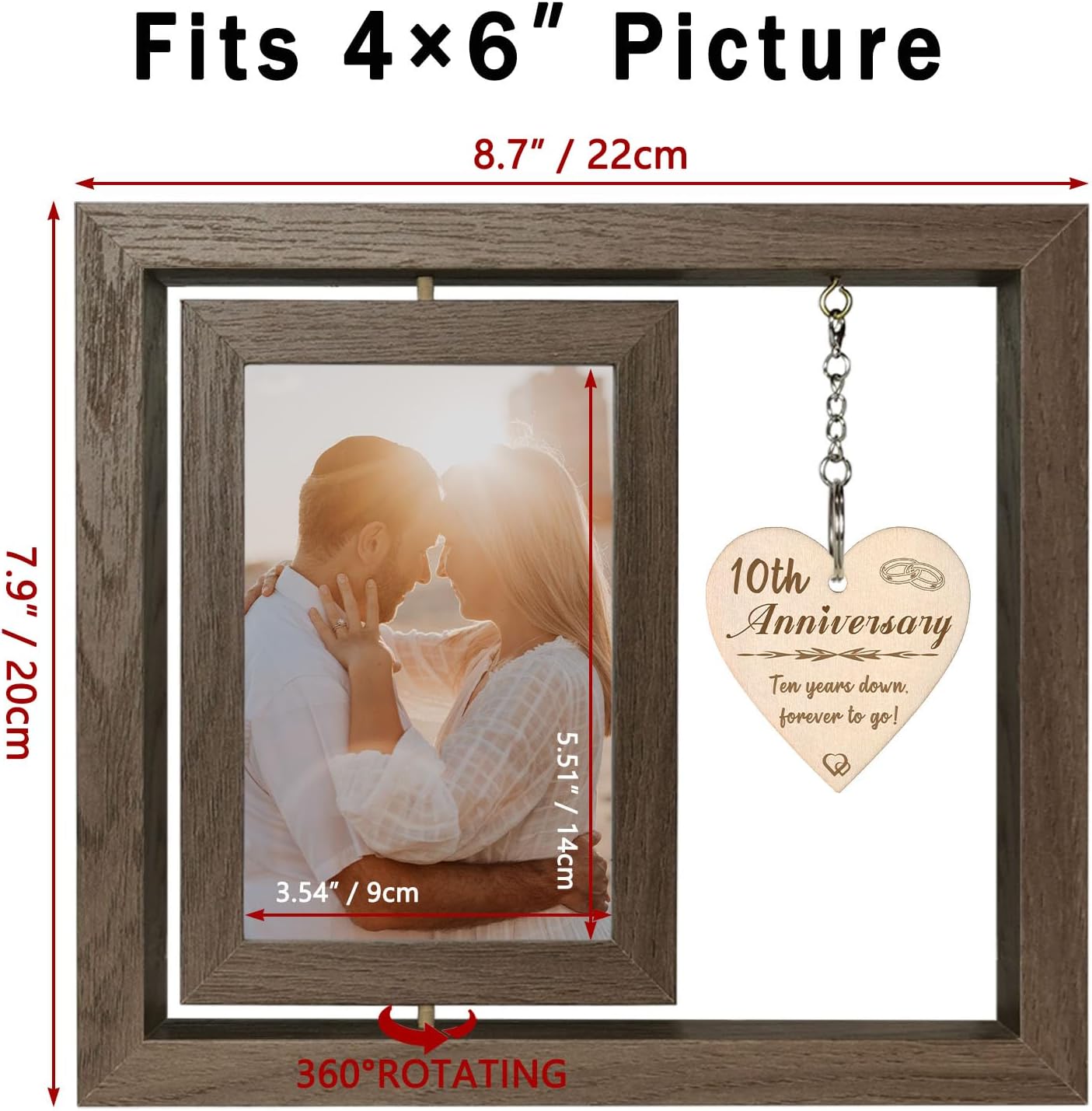 Thumbnail 6 de EYITUPC 10 Year Anniversary Picture Frame 9x8 in