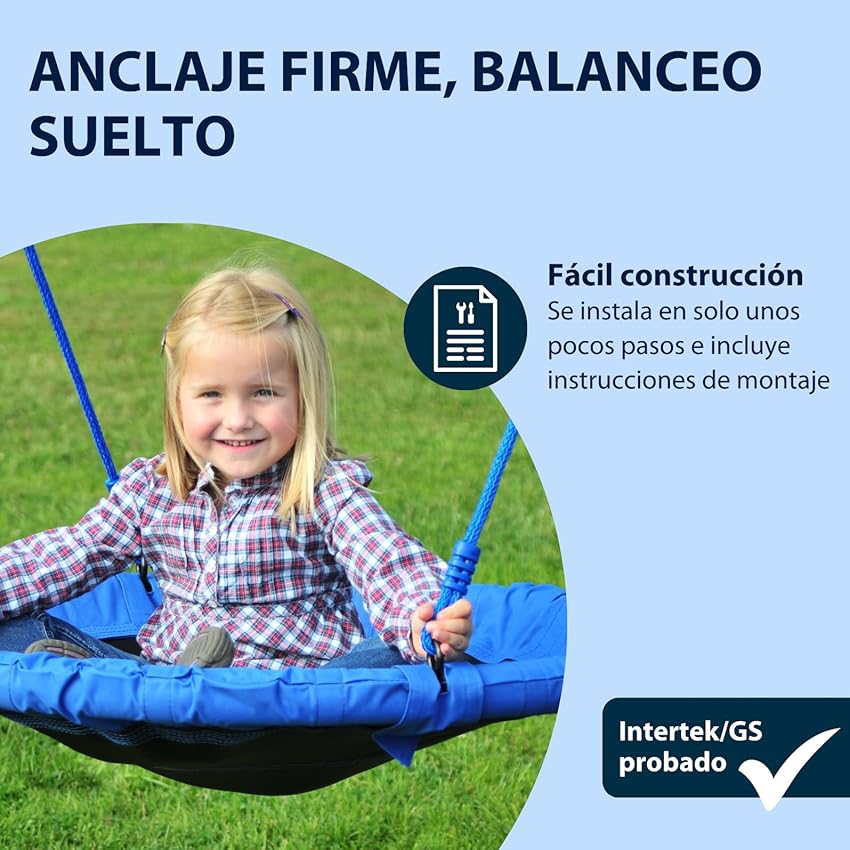 Detalle 2 de HUDORA Nido 90 Columpio 90cm 100 kg azul