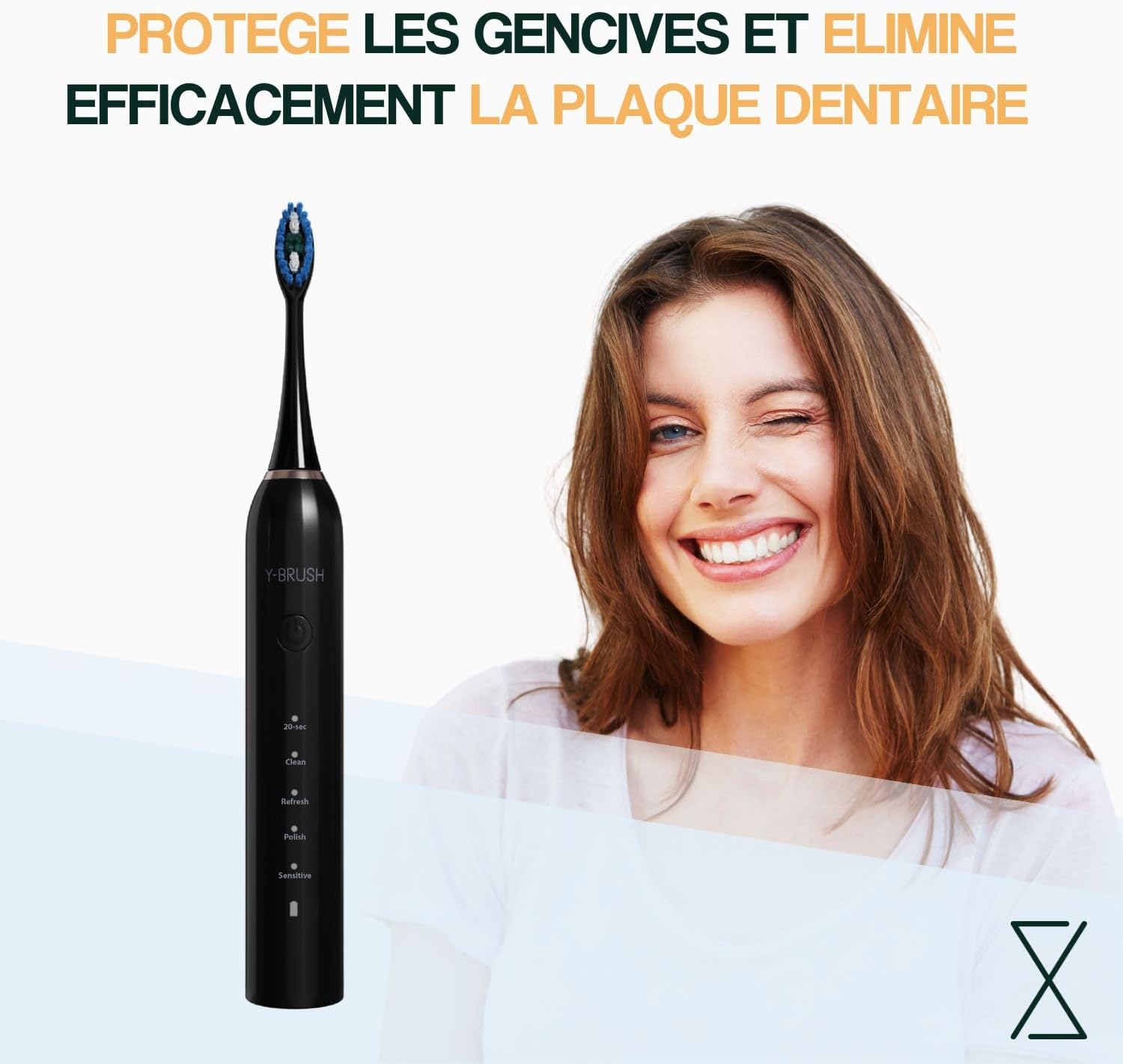 Thumbnail 1 de CleanMate brosse à dents électrique sonique Y-Brush (compatible Y-Brush Clean240) – 5 modes, autonomie jusqu’à 2 mois