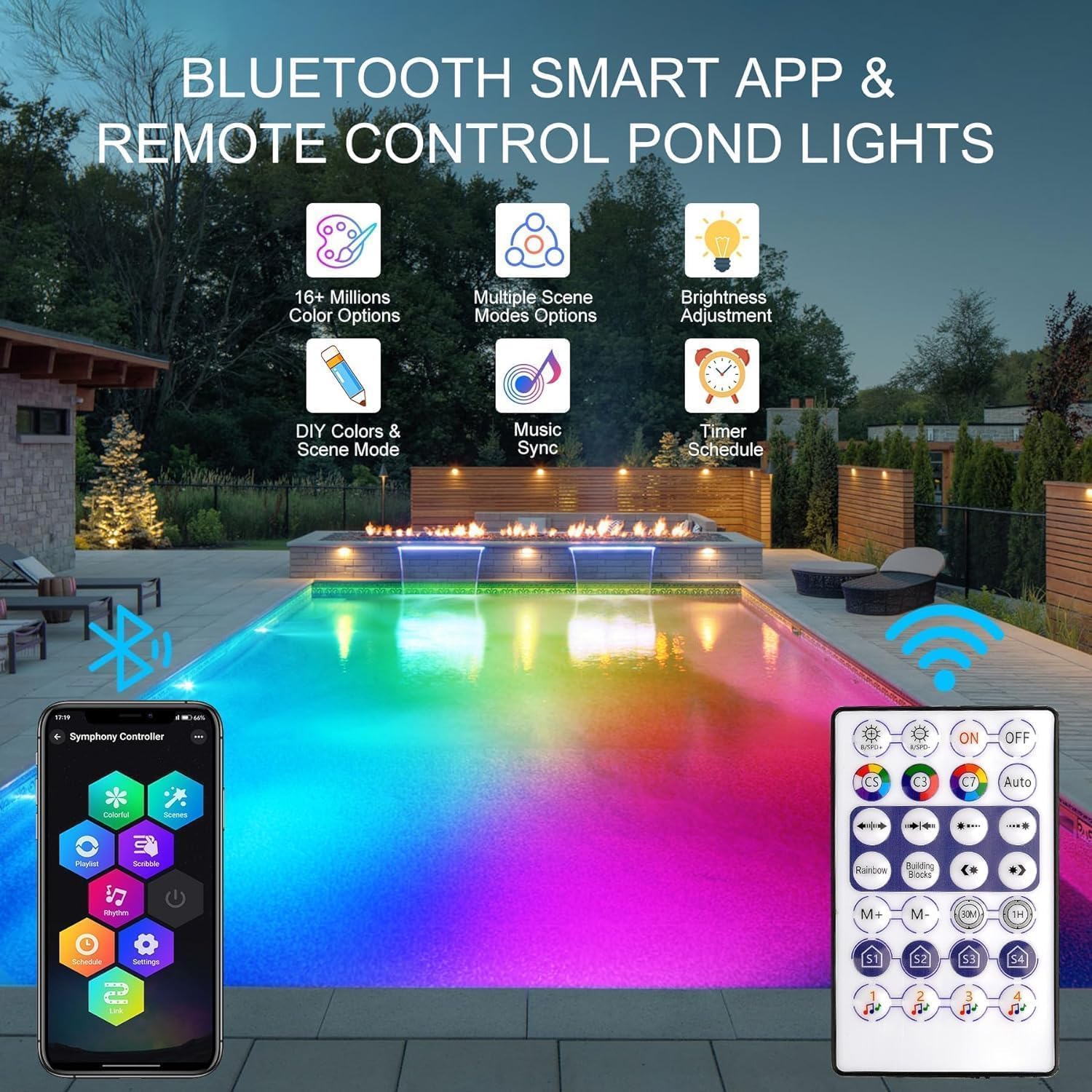 Thumbnail 3 de NATPOW Pond Lights RGB Bluetooth 8-in-1 🌊