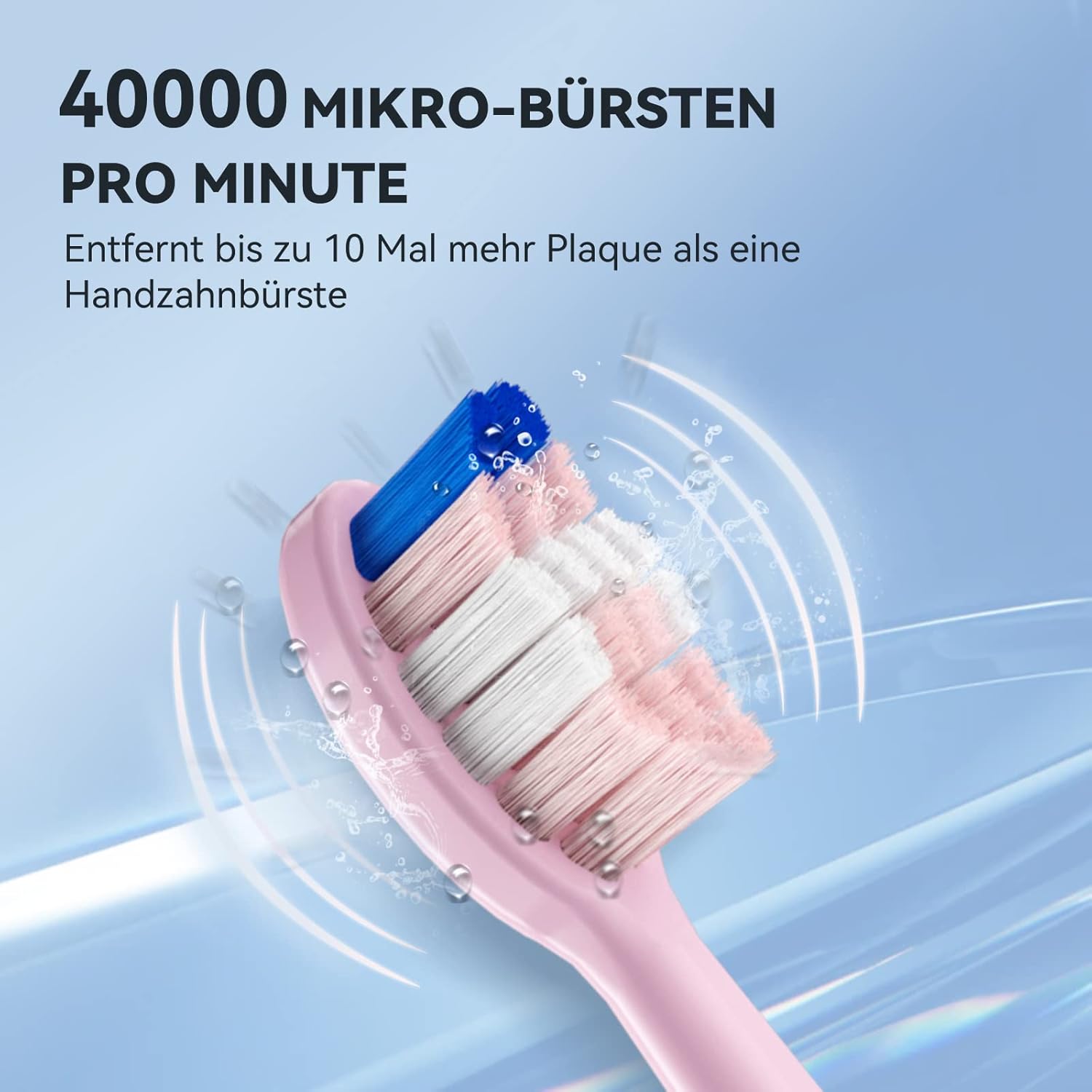 Thumbnail 5 de JTF Elektrische Zahnbürste – Schallzahnbürste mit 6 Bürstenköpfen, 5 Modi, IPX7, 60 Tage Ausdauer