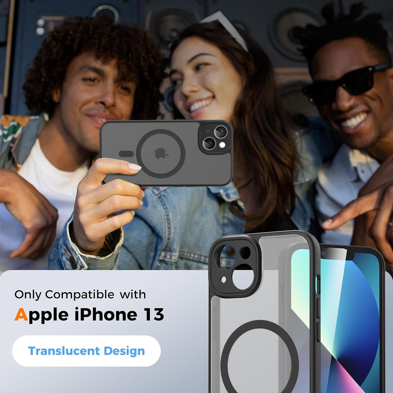 Thumbnail 5 de EASDNB Hülle für iPhone 13 MagSafe mit Kameraschutz Schwarz