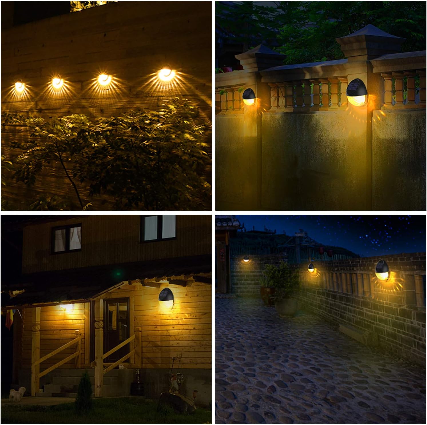 Thumbnail 6 de KMASHI Solar Fence Lights Warm White 8-Pack