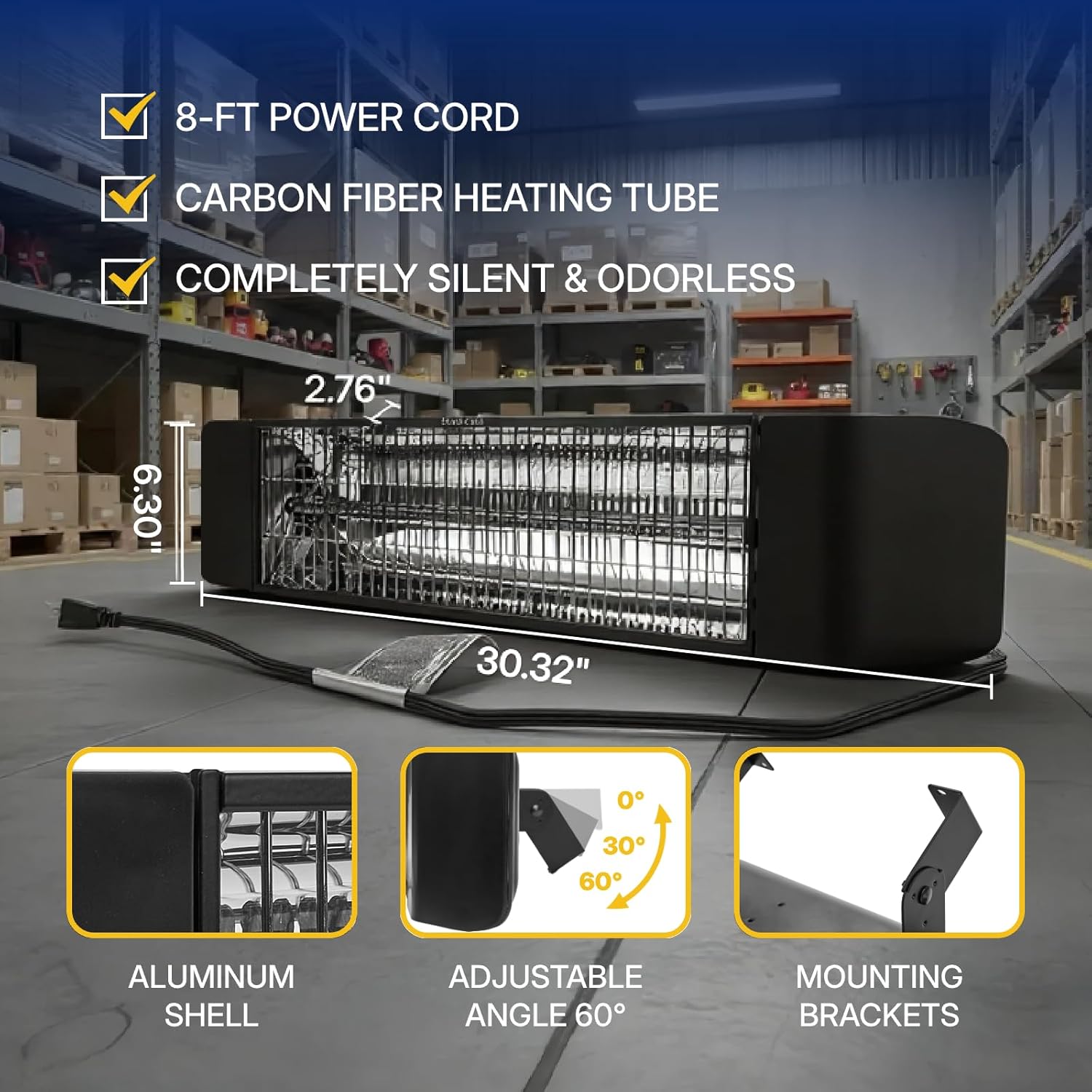 Thumbnail 3 de Electric Outdoor Heater 1500W Patio Heater