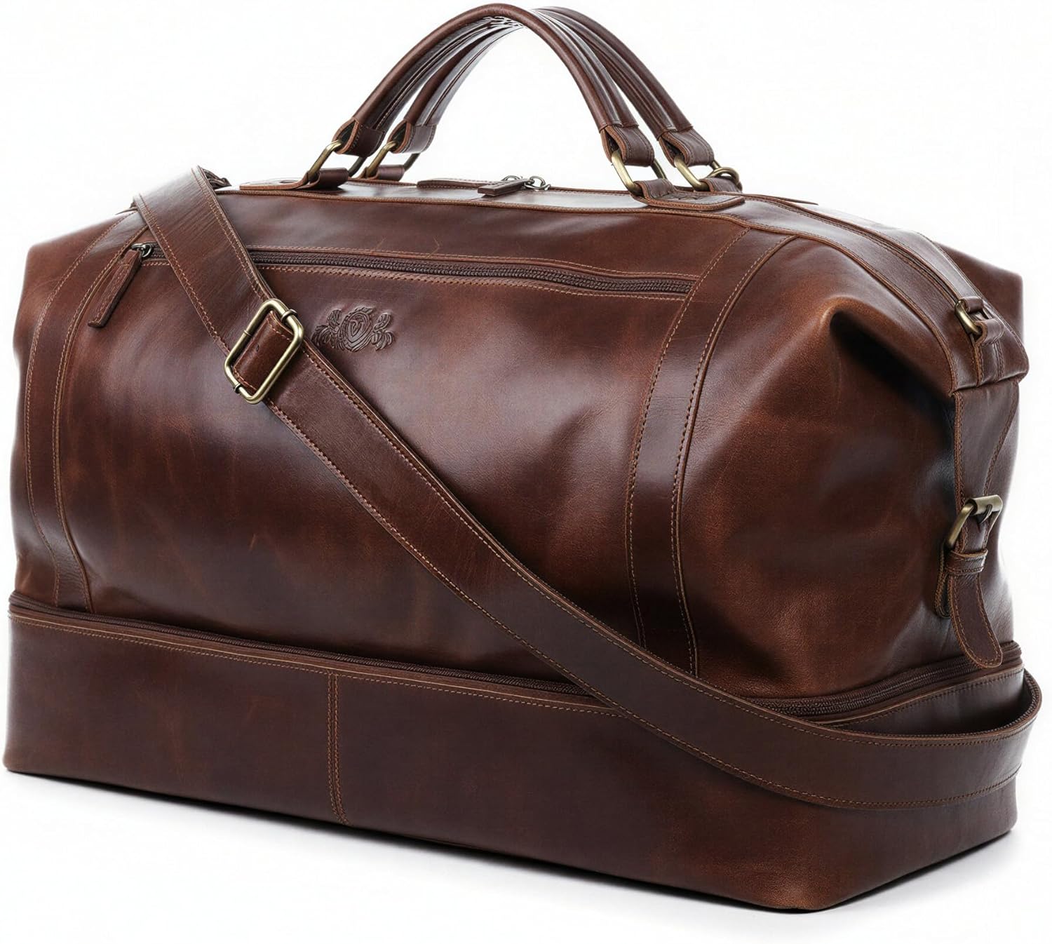 Detalle de SID & VAIN Kingston XL Weekender Real Leather Travel Bag