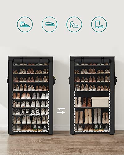 Detalle 2 de SONGMICS Zapatero de Entrada 🥿 10 Niveles, 28x88x160cm Negro
