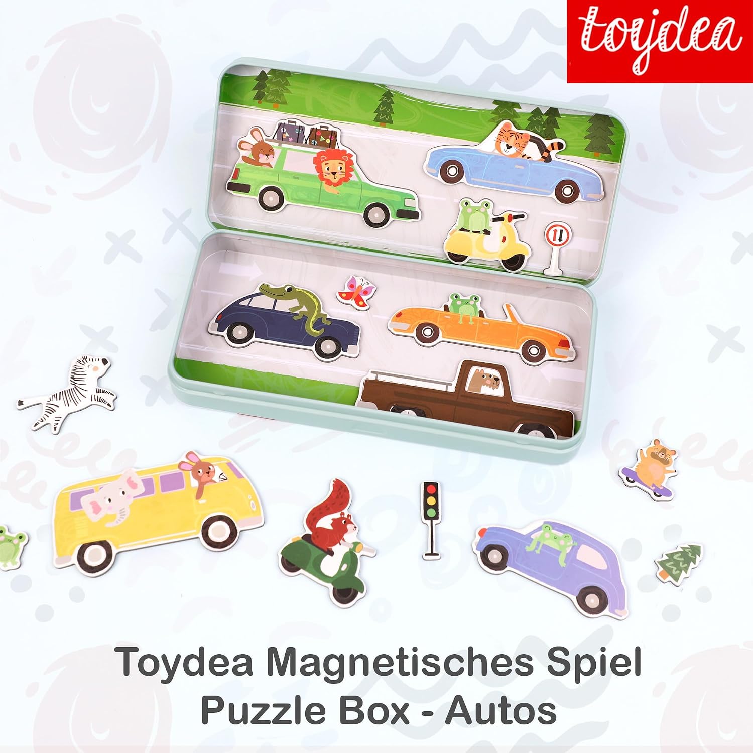 Detalle de Toydea Magnetspiel Puzzle Box Autos – Fördert Motorik & Fantasie ab 3 Jahren