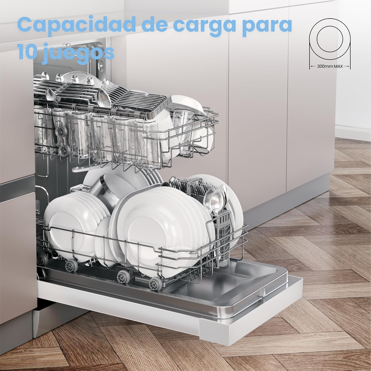 Thumbnail 3 de COMFEE' CDWEF1034BW Lavavajillas 10 cubiertos, inicio diferido